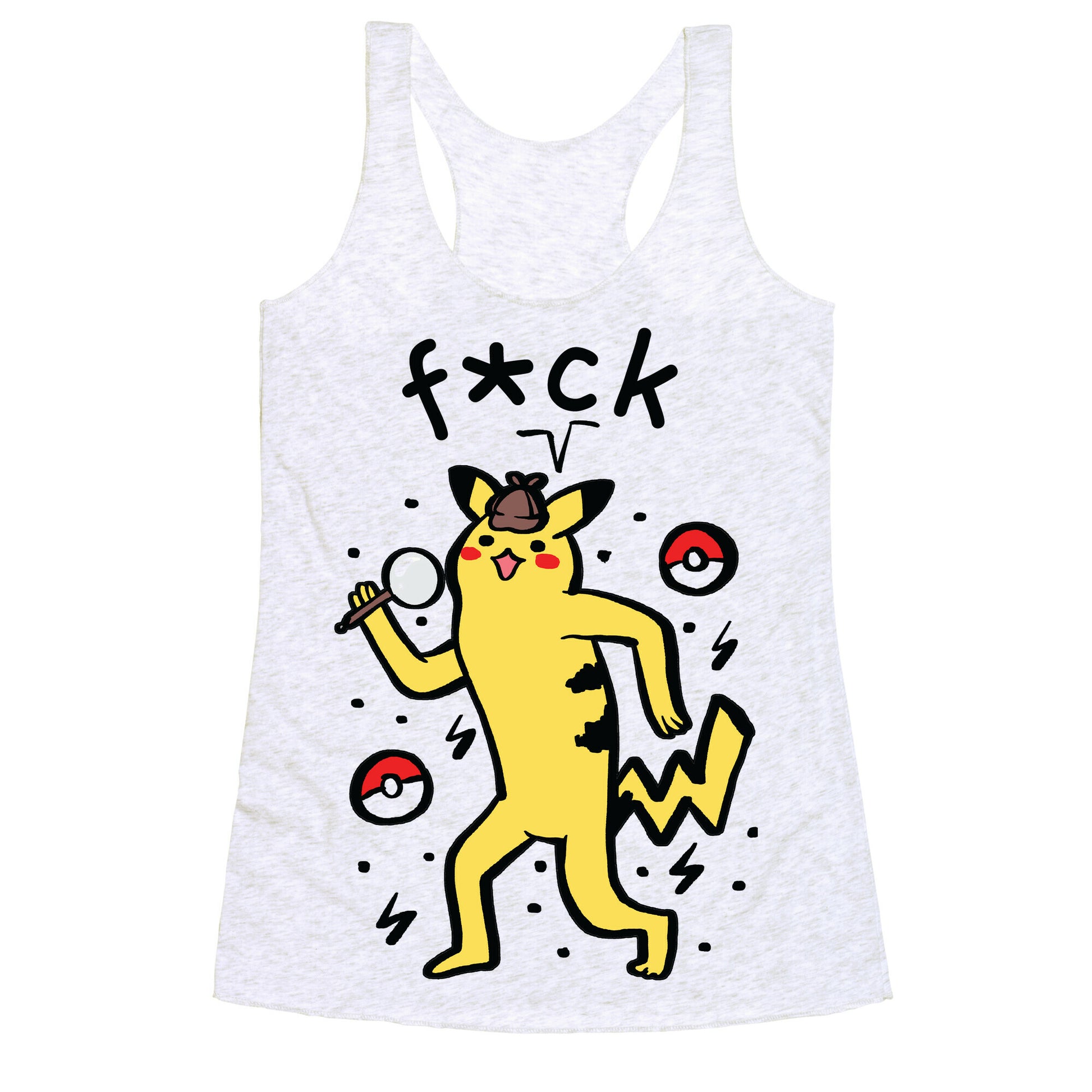 F*ck Pikachu Parody Racerback Tank