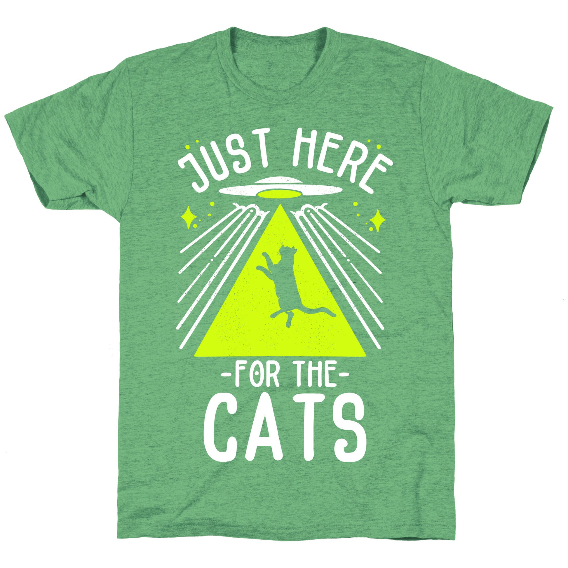 Just Here for the Cats UFO Unisex Triblend Tee