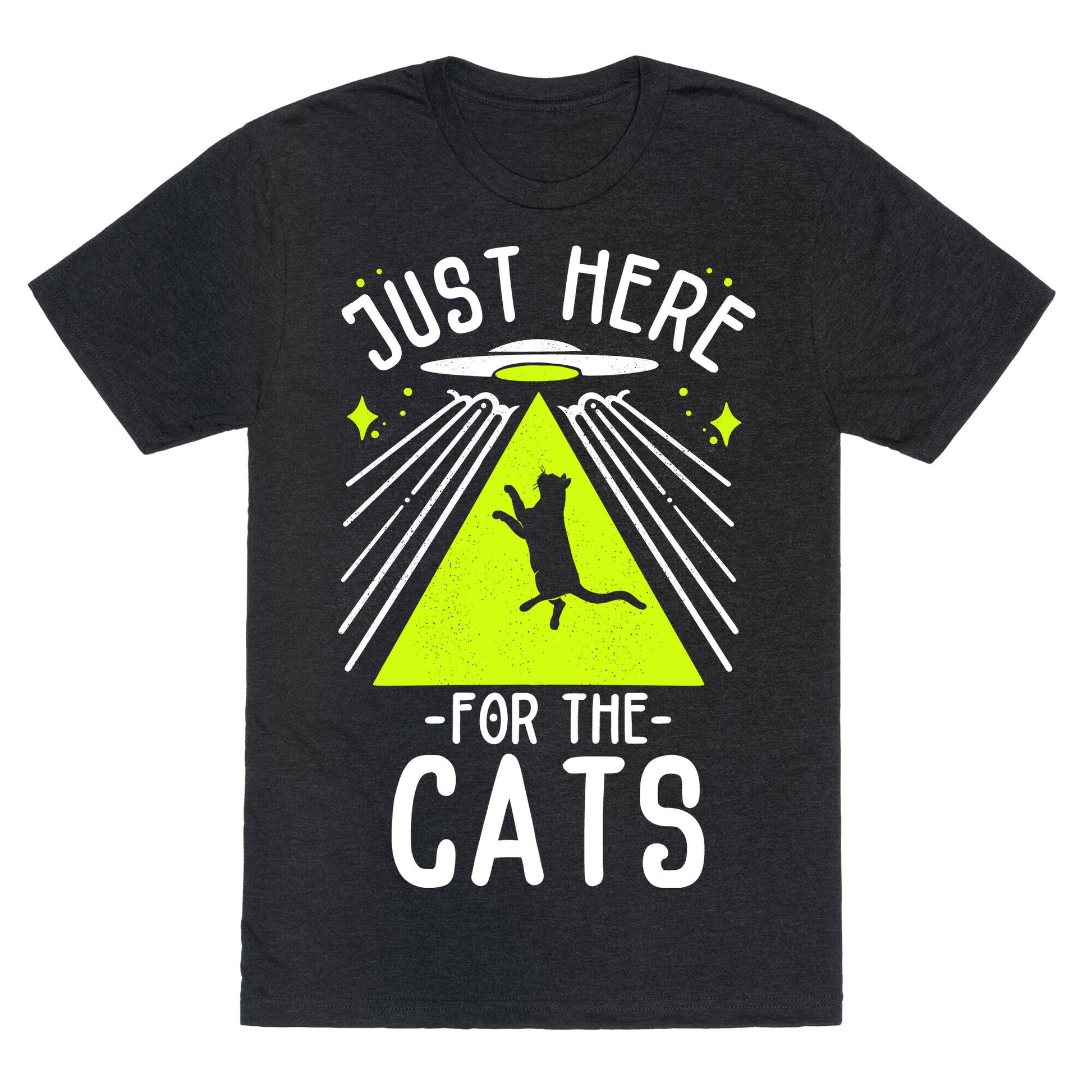 Just Here for the Cats UFO Unisex Triblend Tee