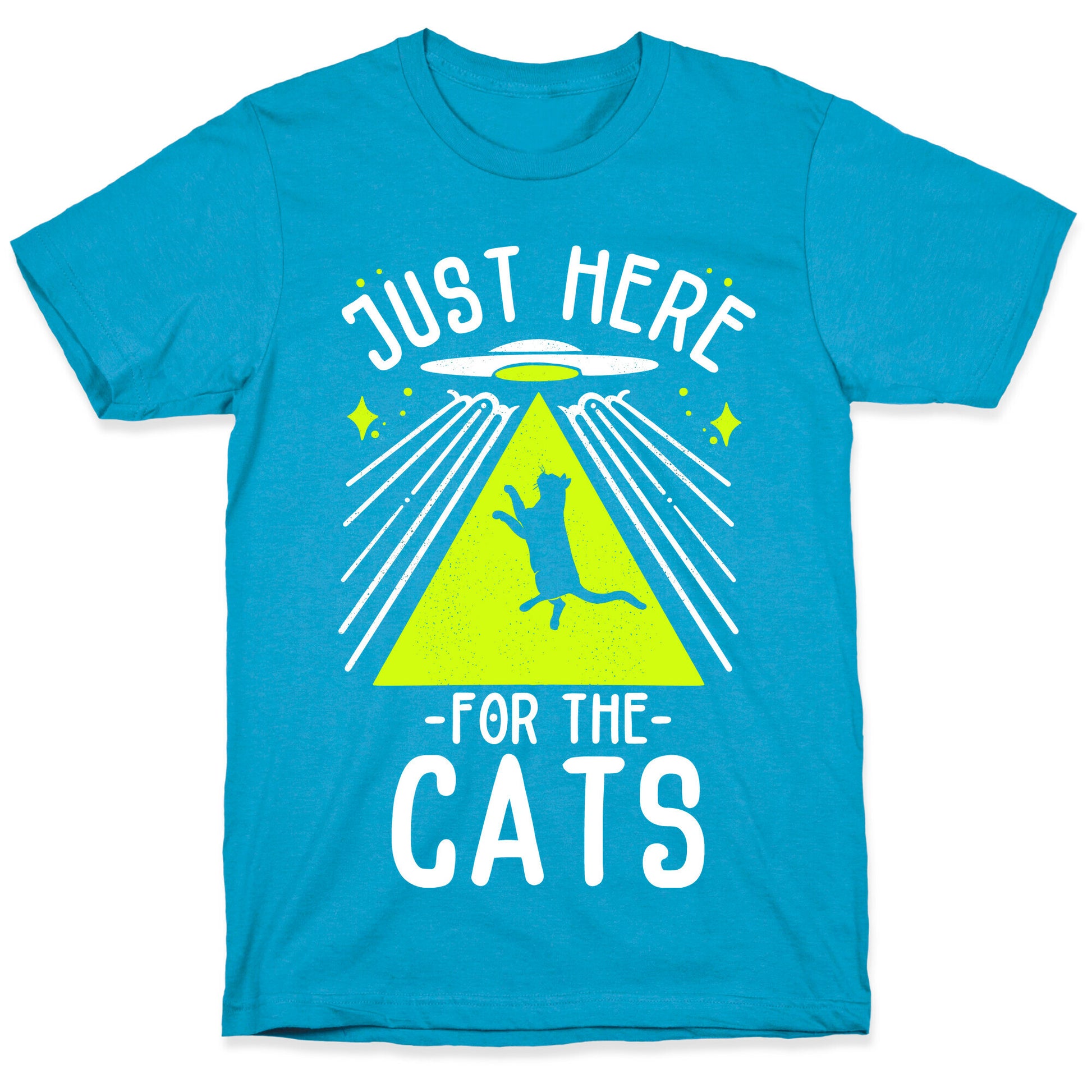 Just Here for the Cats UFO Unisex Triblend Tee