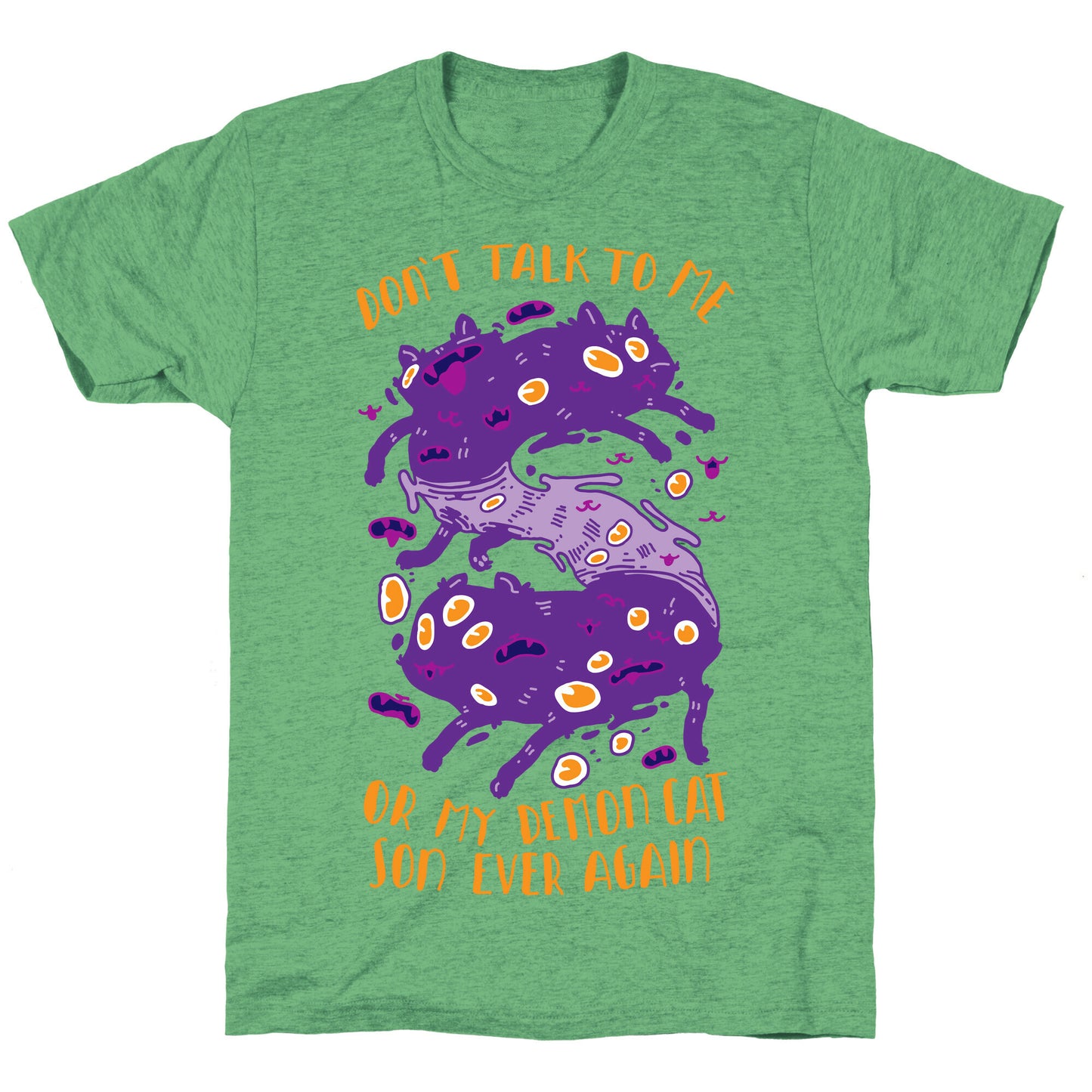 Don't Talk to My Demon Cat Son Unisex Triblend Tee