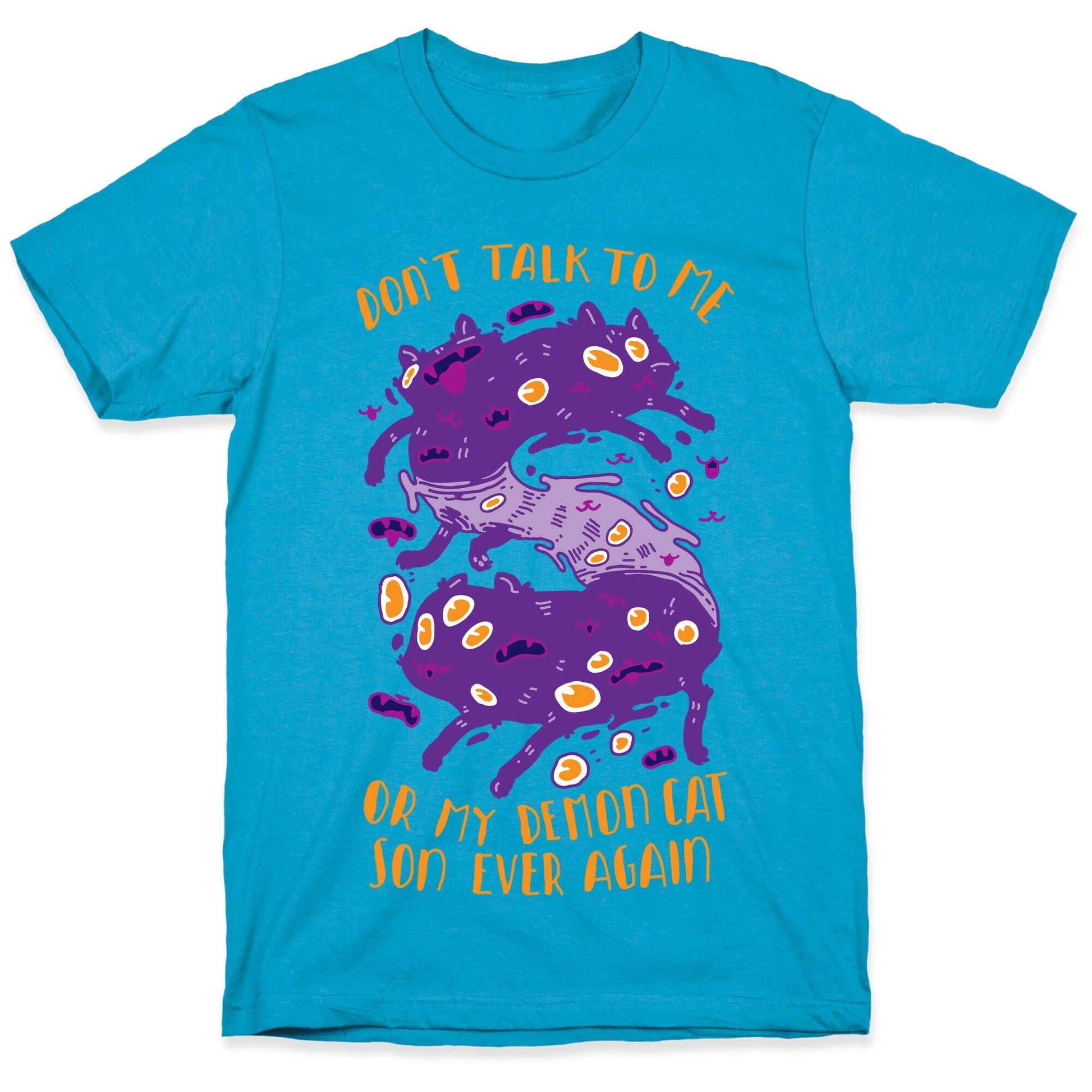 Don't Talk to My Demon Cat Son Unisex Triblend Tee