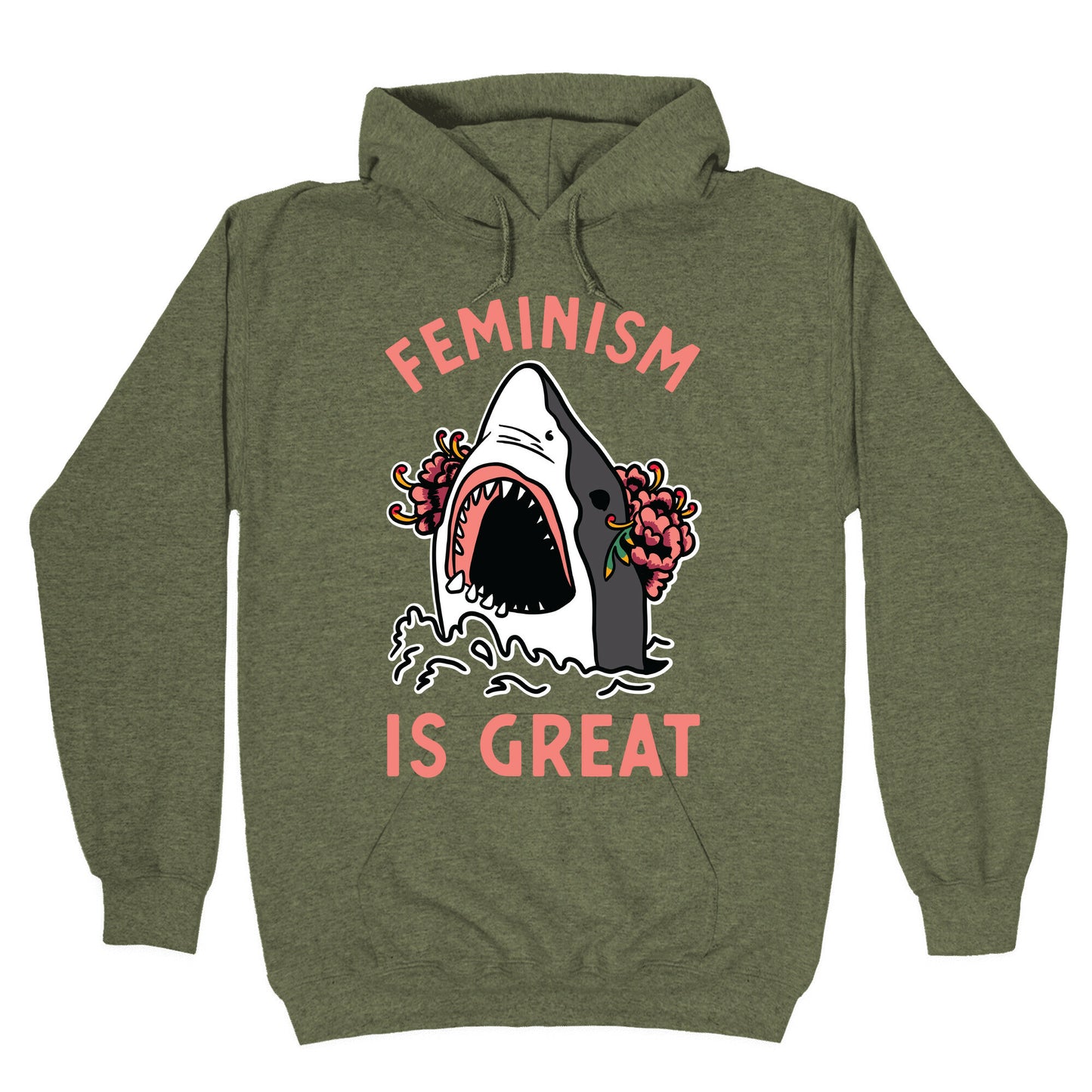 Feminism is Great Shark Hoodie