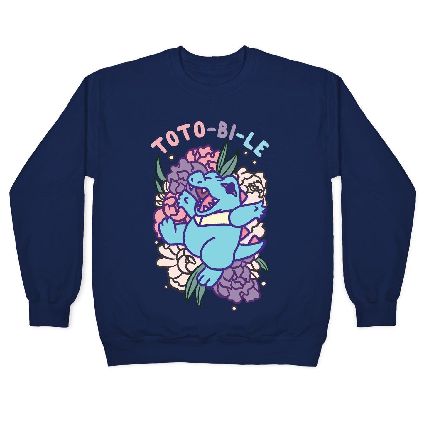 Toto-bi-le Totodile Bisexual Parody Crewneck Sweatshirt