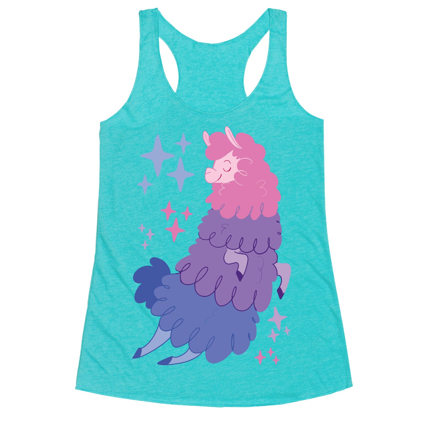 Bisexual Llama Racerback Tank