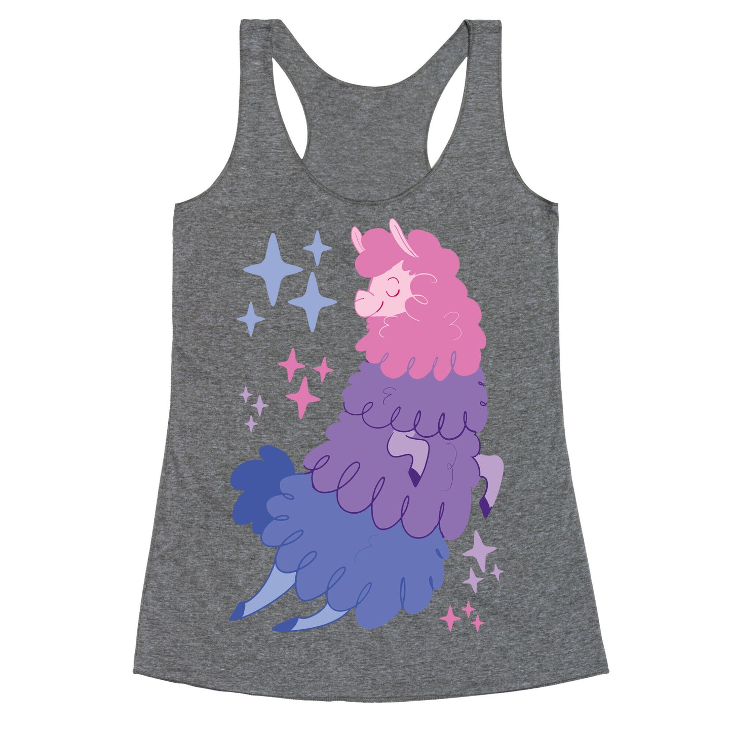 Bisexual Llama Racerback Tank