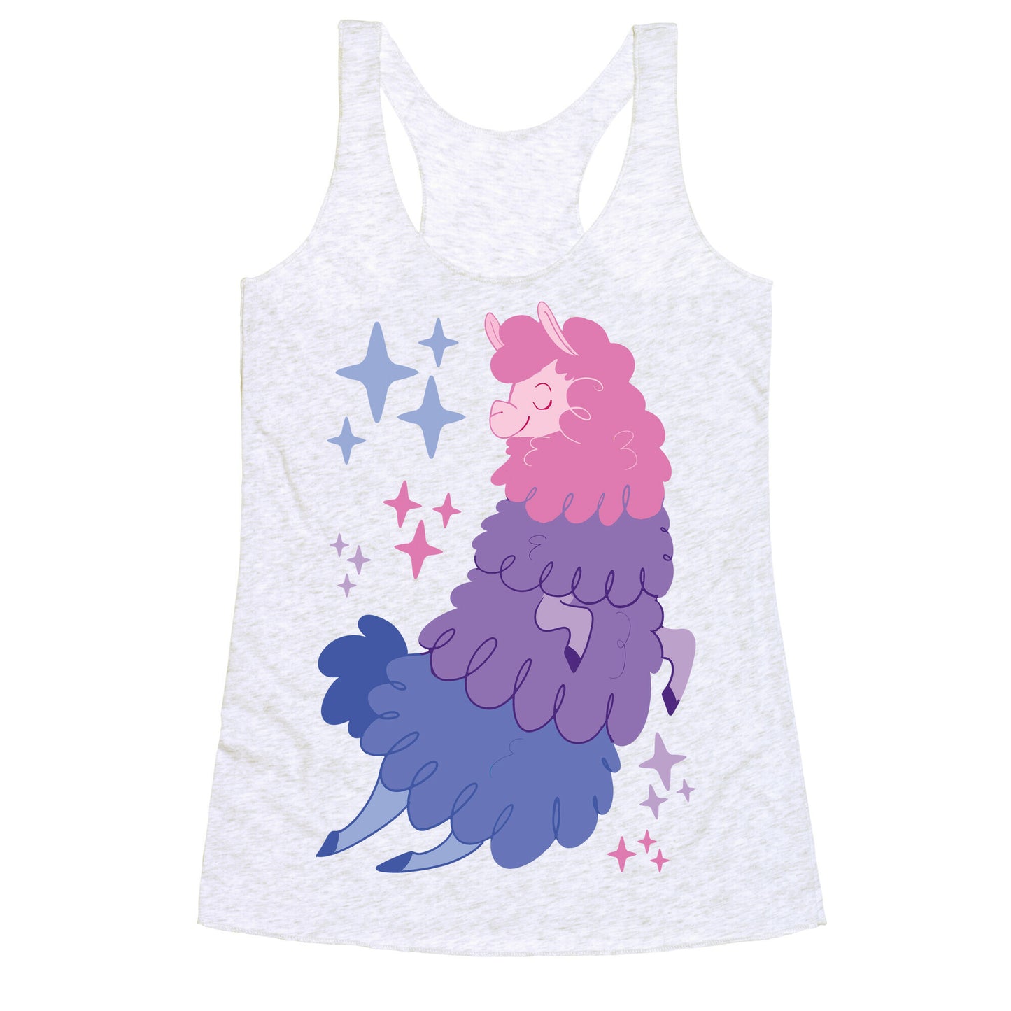 Bisexual Llama Racerback Tank
