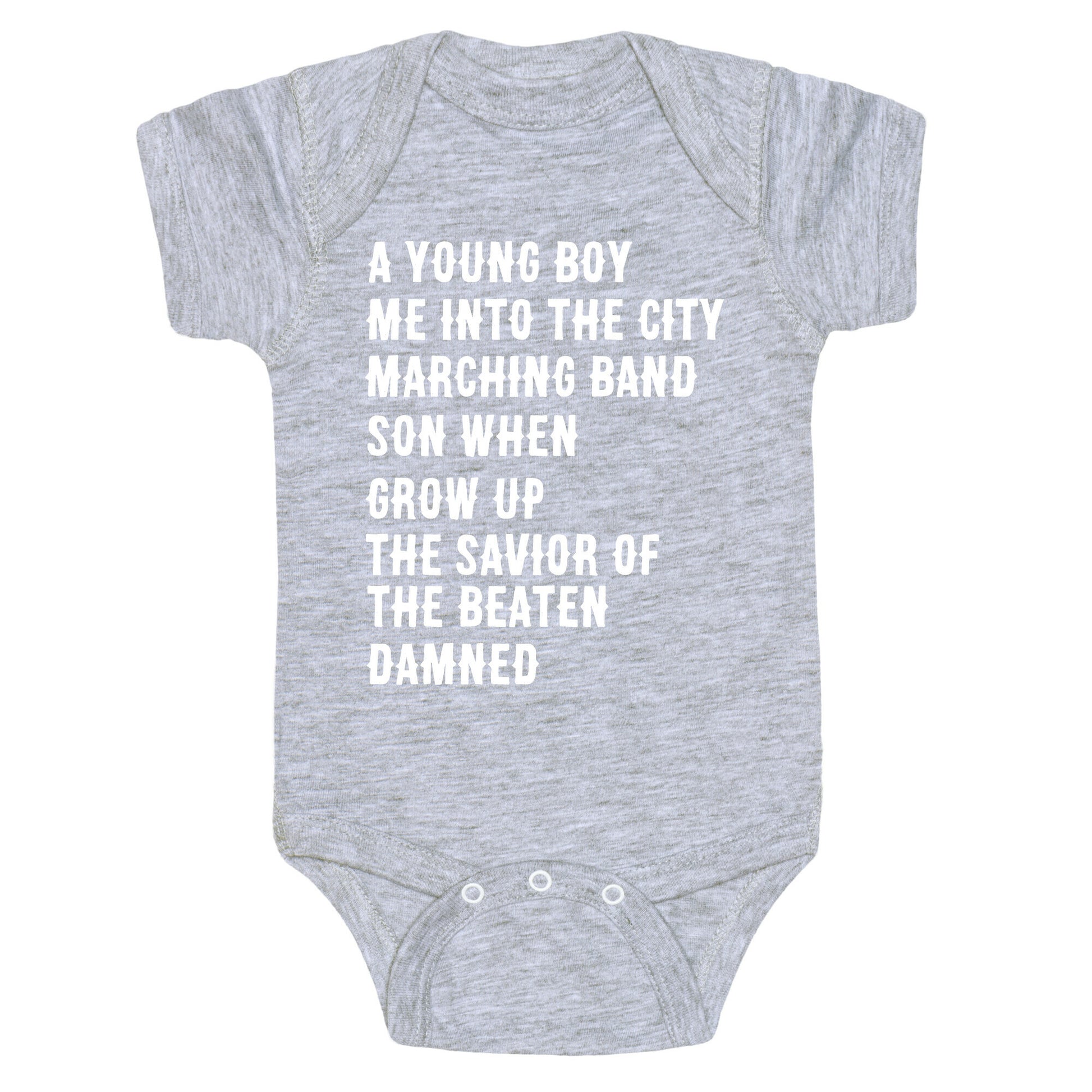 When I Was a Young Boy (1 of 2 pair) Baby One Piece