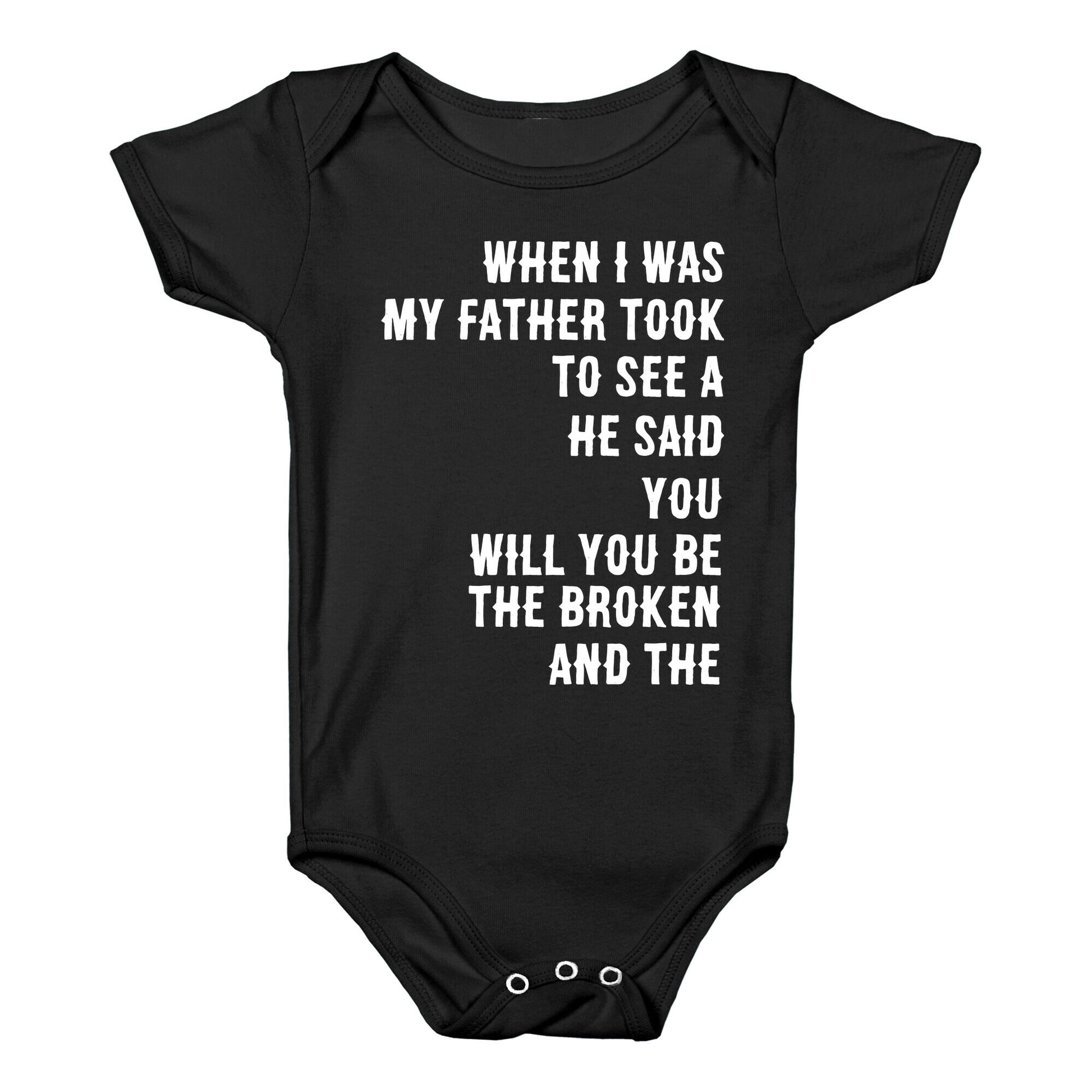 When I Was a Young Boy (1 of 2 pair) Baby One Piece