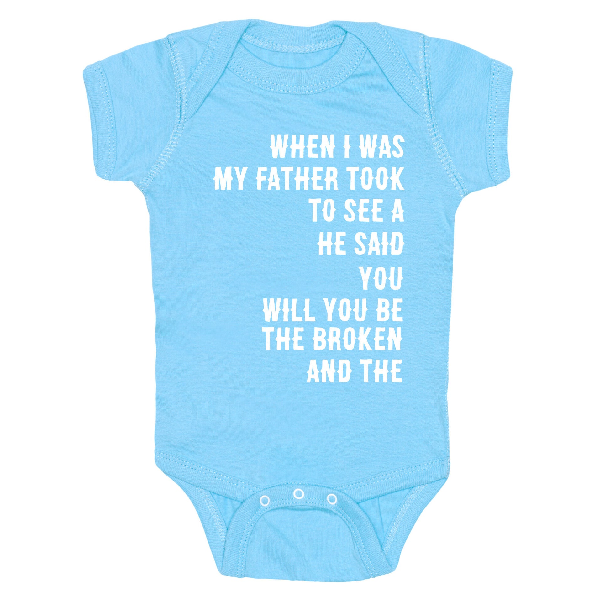 When I Was a Young Boy (1 of 2 pair) Baby One Piece