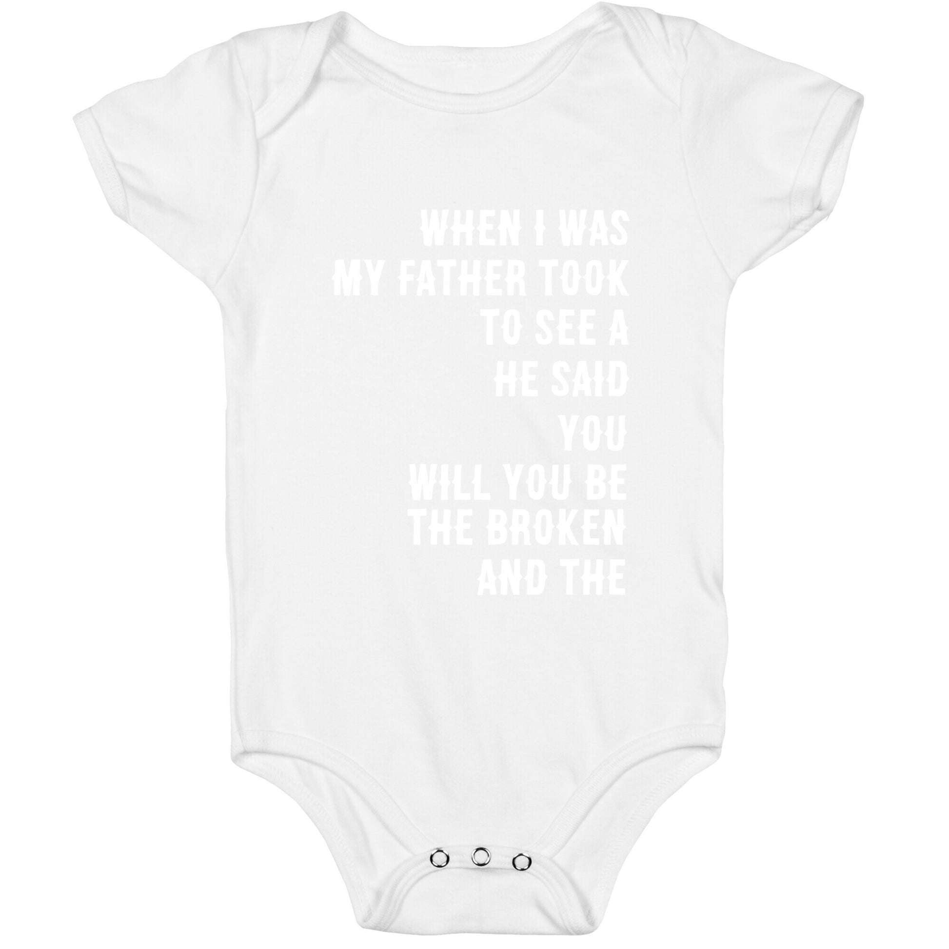 When I Was a Young Boy (1 of 2 pair) Baby One Piece