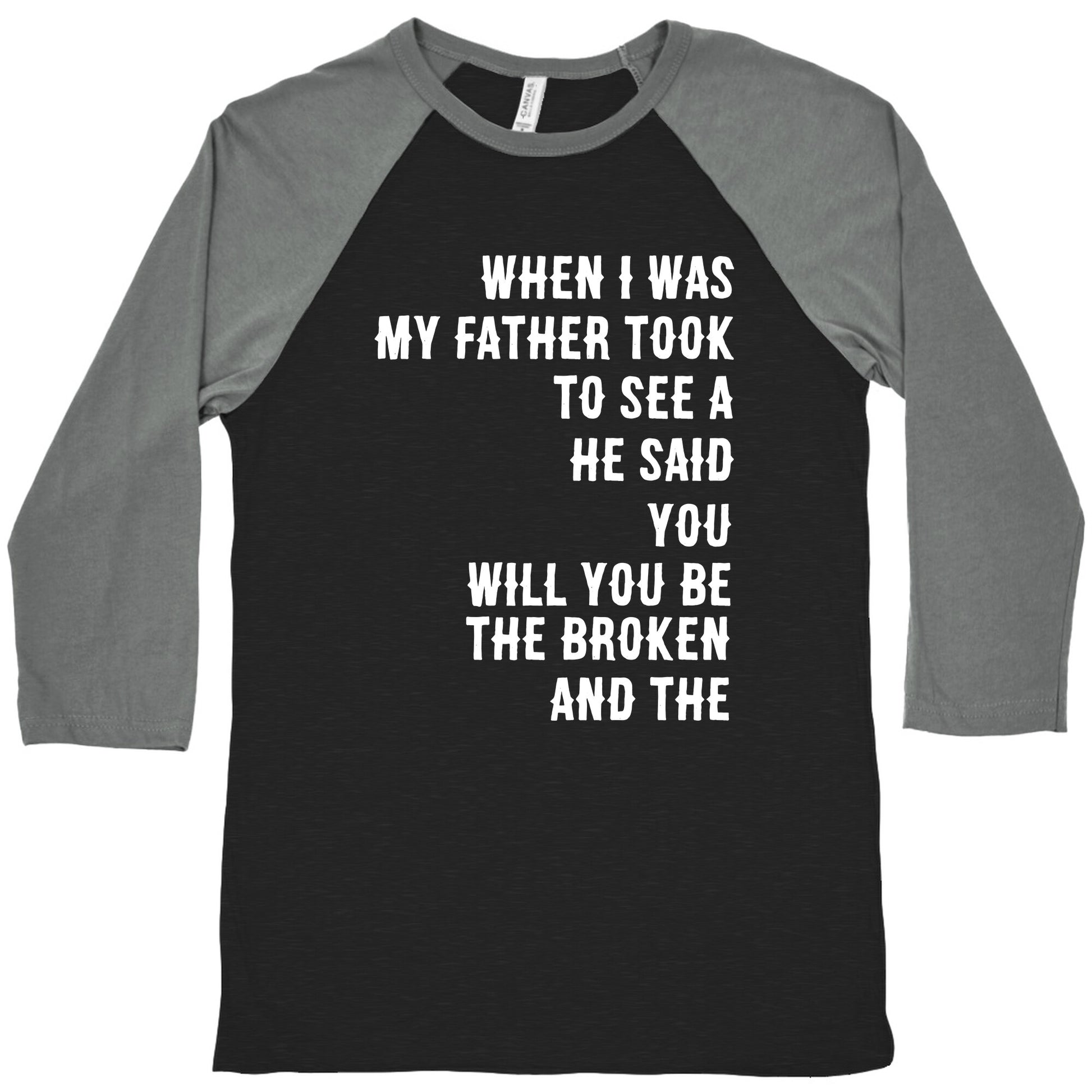 When I Was a Young Boy (1 of 2 pair) Baseball Tee