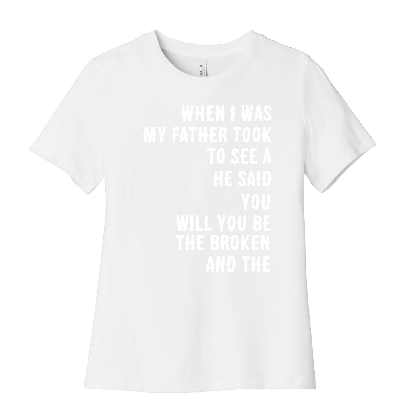 When I Was a Young Boy (1 of 2 pair) Women's Cotton Tee