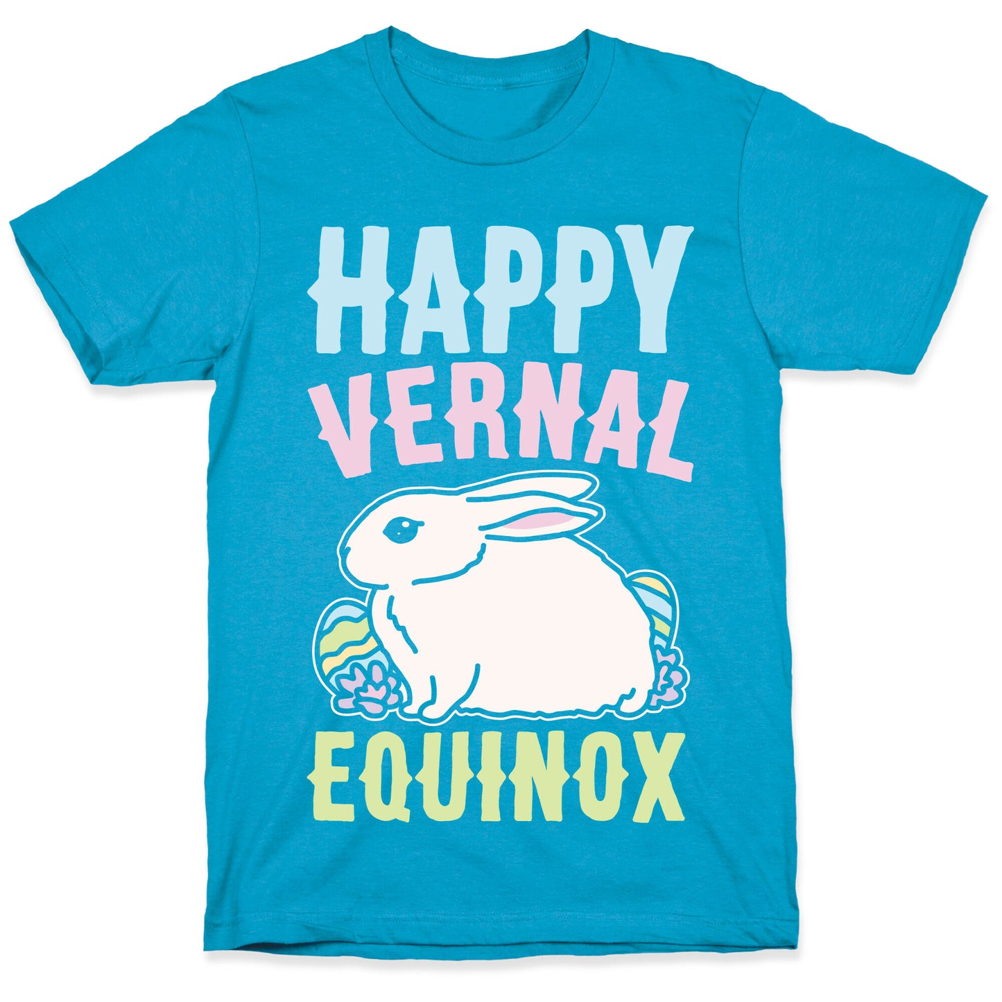 Happy Vernal Spring Equinox Easter Parody White Print Unisex Triblend Tee