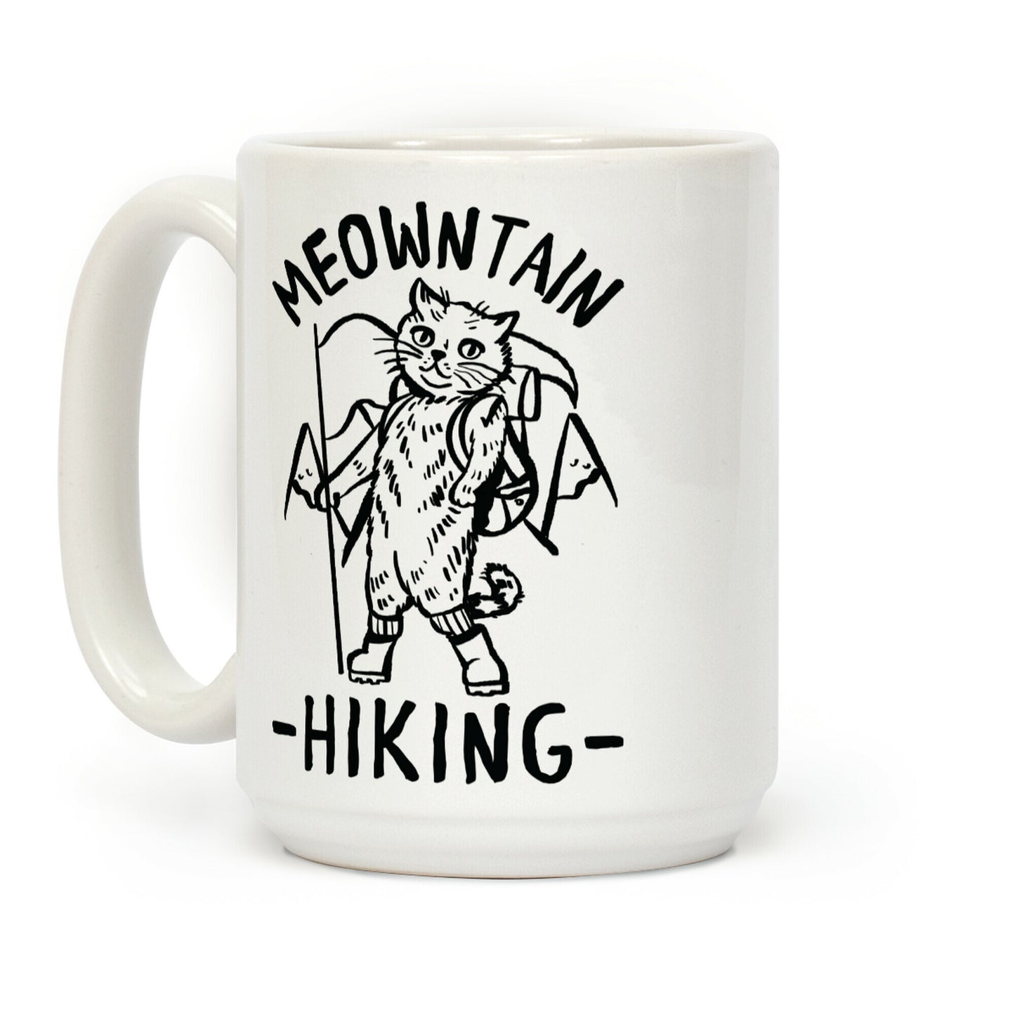 Meowntain Hiking Cat Coffee Mug