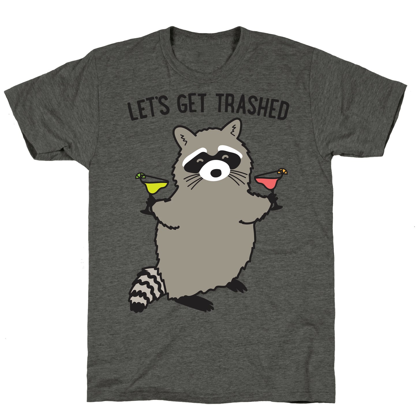 Let's Get Trashed Margarita Raccoon Unisex Triblend Tee