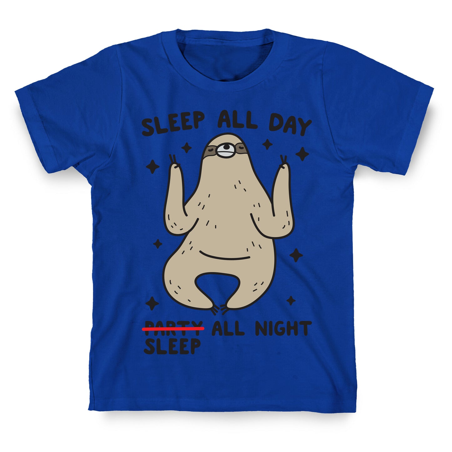Sleep All Day Sleep All Night Sloth T-Shirt