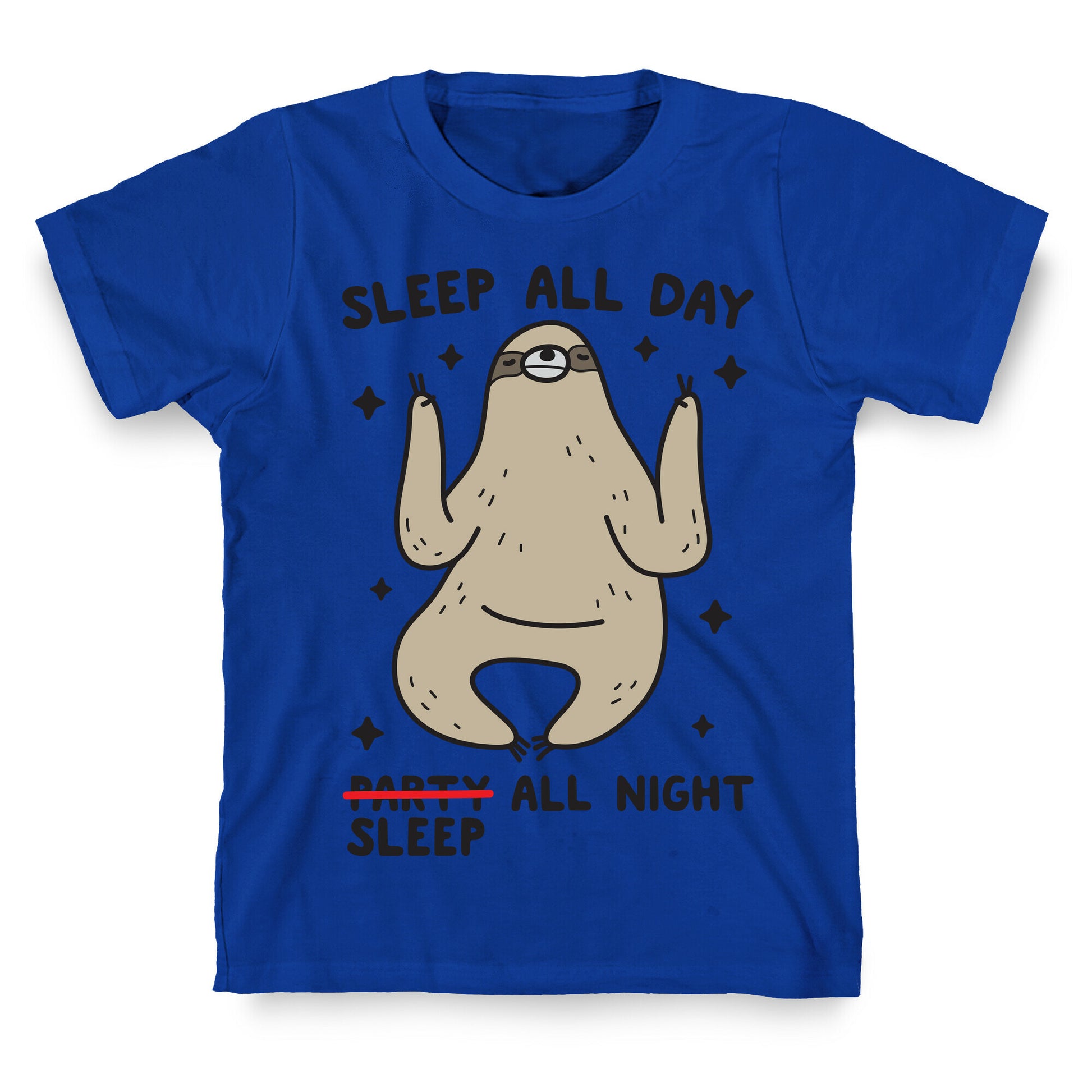Sleep All Day Sleep All Night Sloth T-Shirt