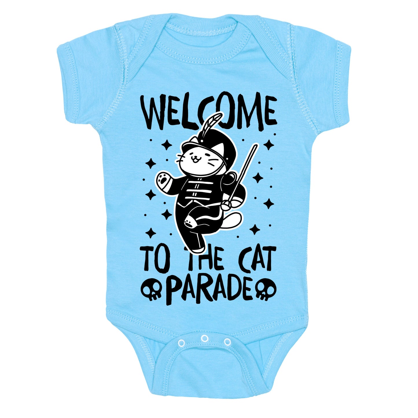 Welcome to the Cat Parade  Baby One Piece