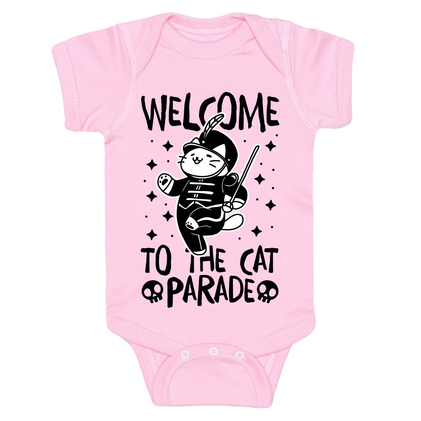 Welcome to the Cat Parade  Baby One Piece