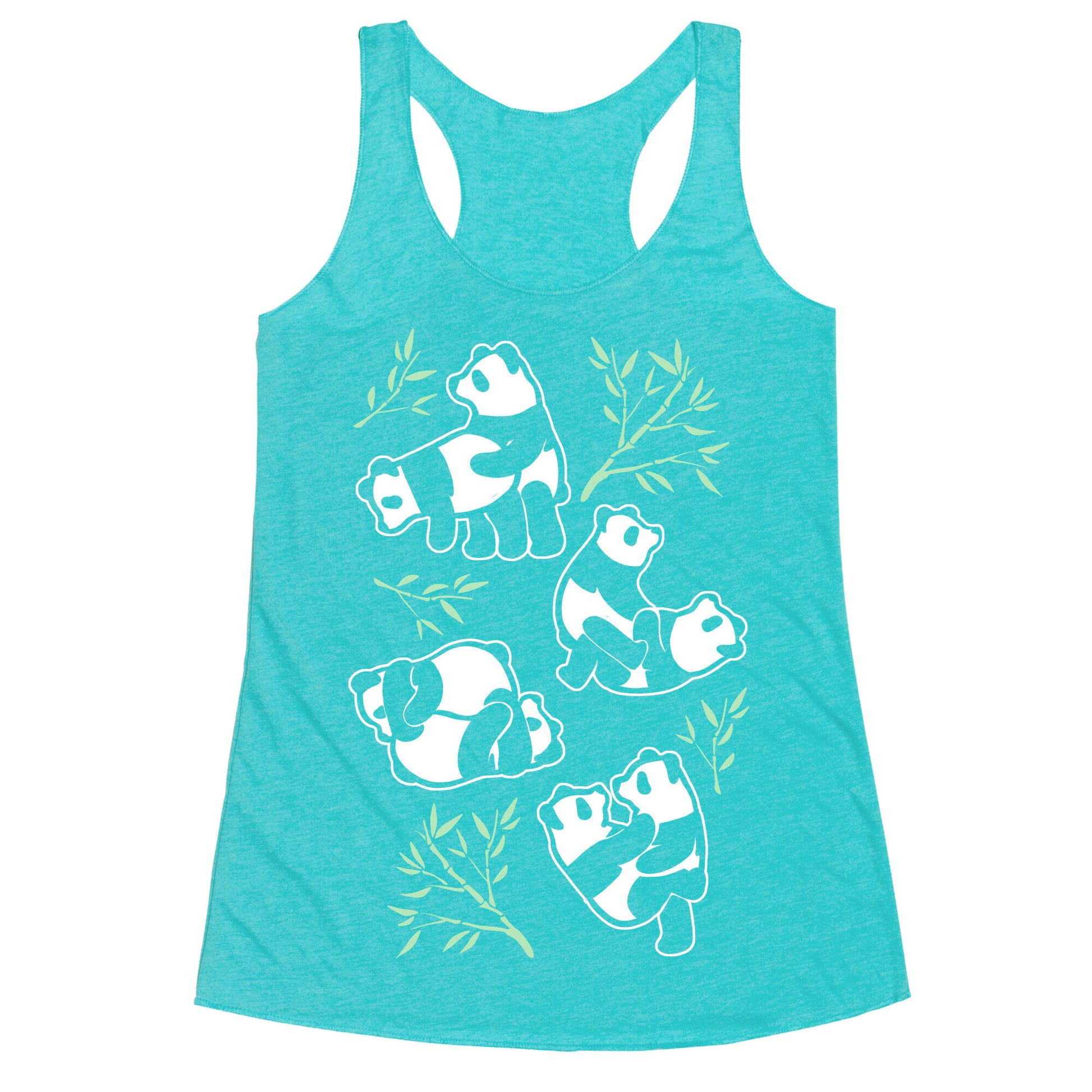 Pandas in Various Sexual Positions Racerback Tank