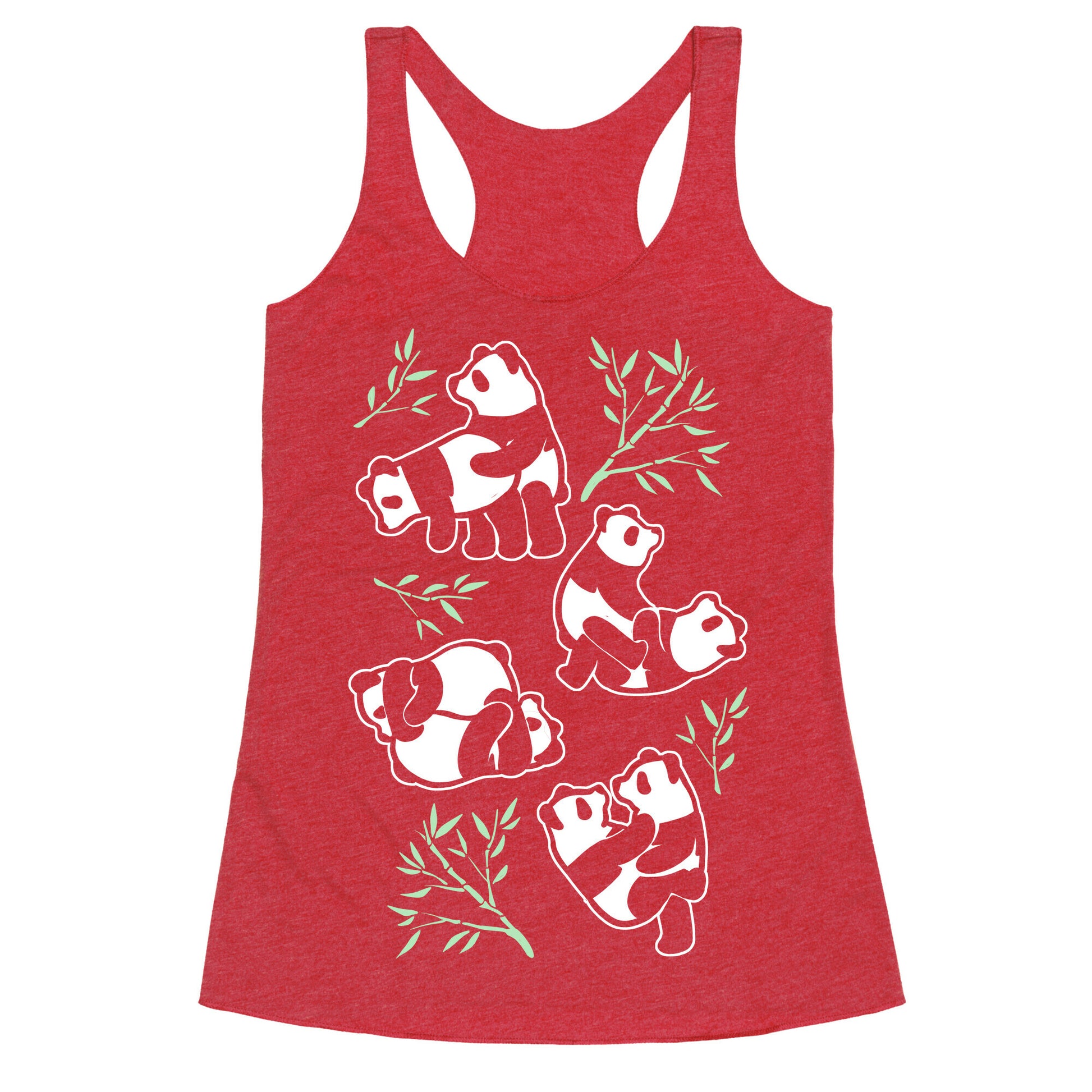 Pandas in Various Sexual Positions Racerback Tank