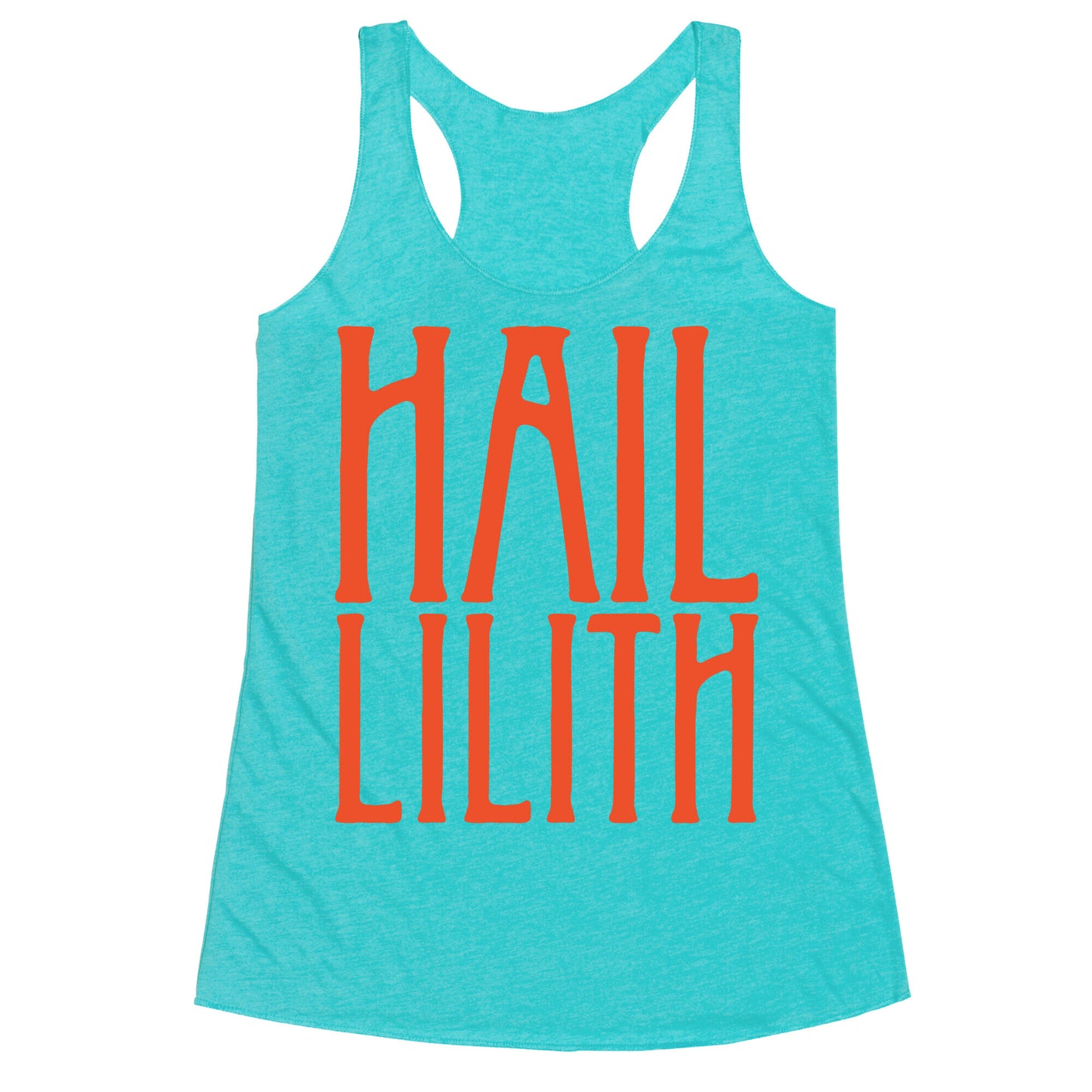 Hail Lilith White Parody Print Racerback Tank