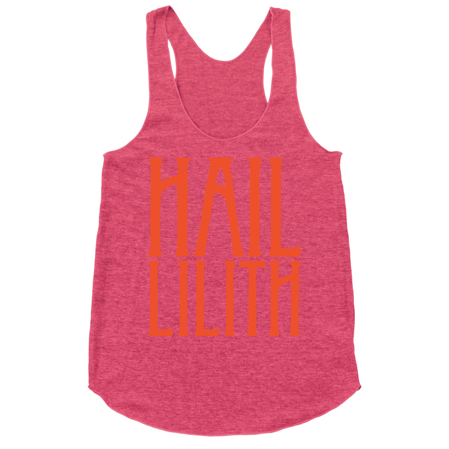 Hail Lilith White Parody Print Racerback Tank