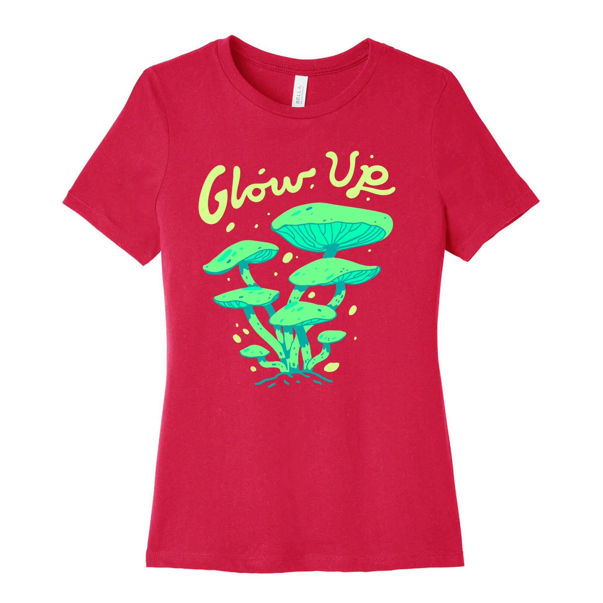 Glow up Bioluminescent Mushrooms Women's Cotton Tee
