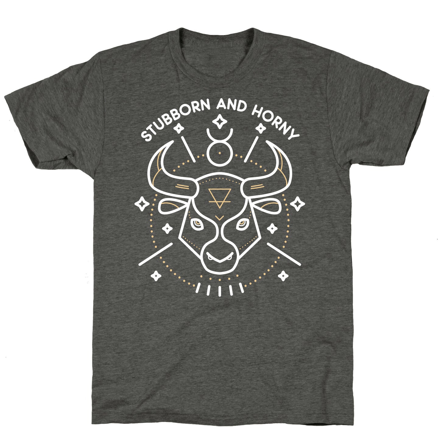 Stubborn and Horny Taurus Bull Unisex Triblend Tee