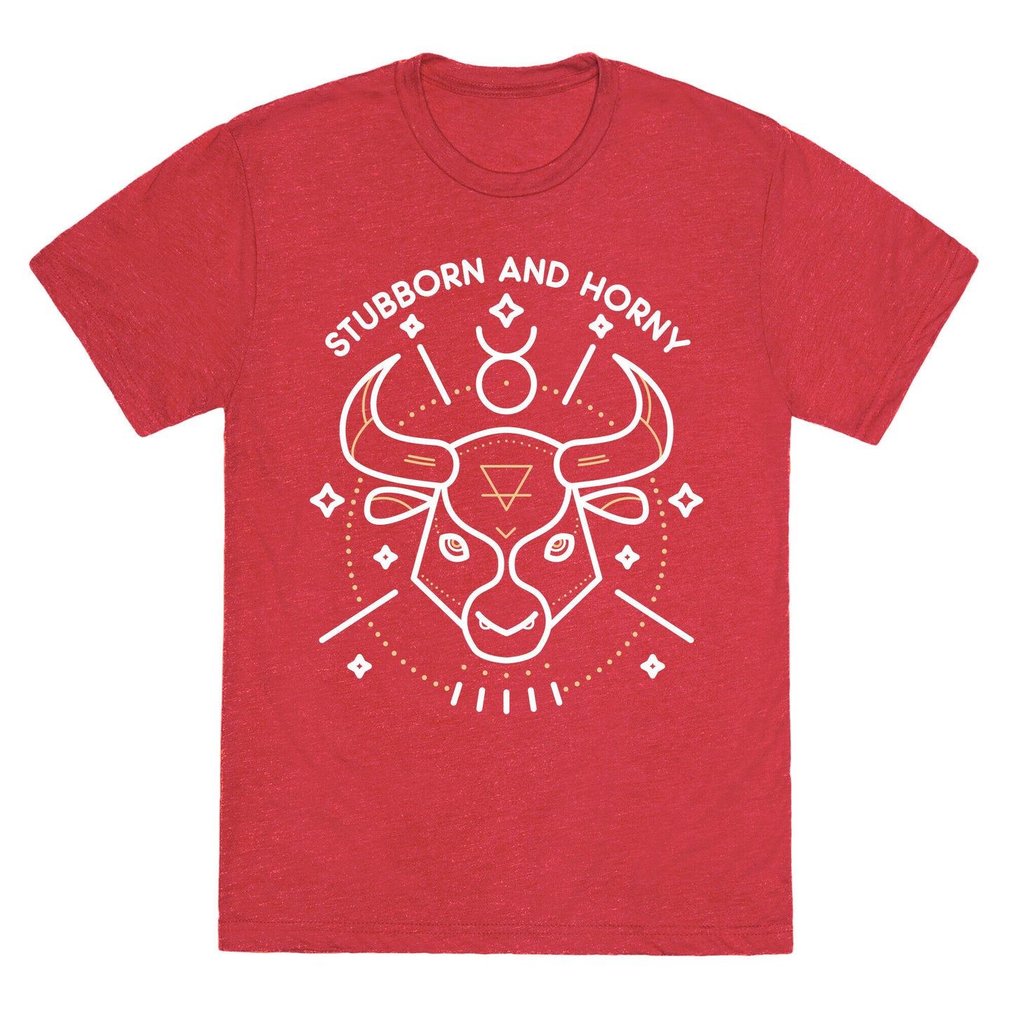 Stubborn and Horny Taurus Bull Unisex Triblend Tee