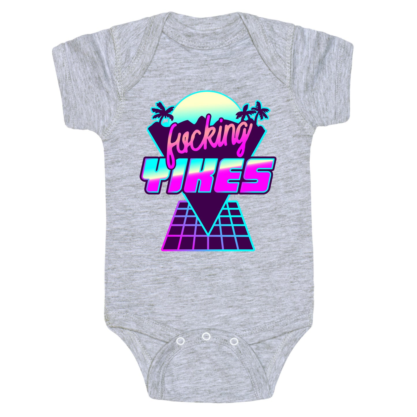 Fucking YIKES Retro Wave Baby One Piece