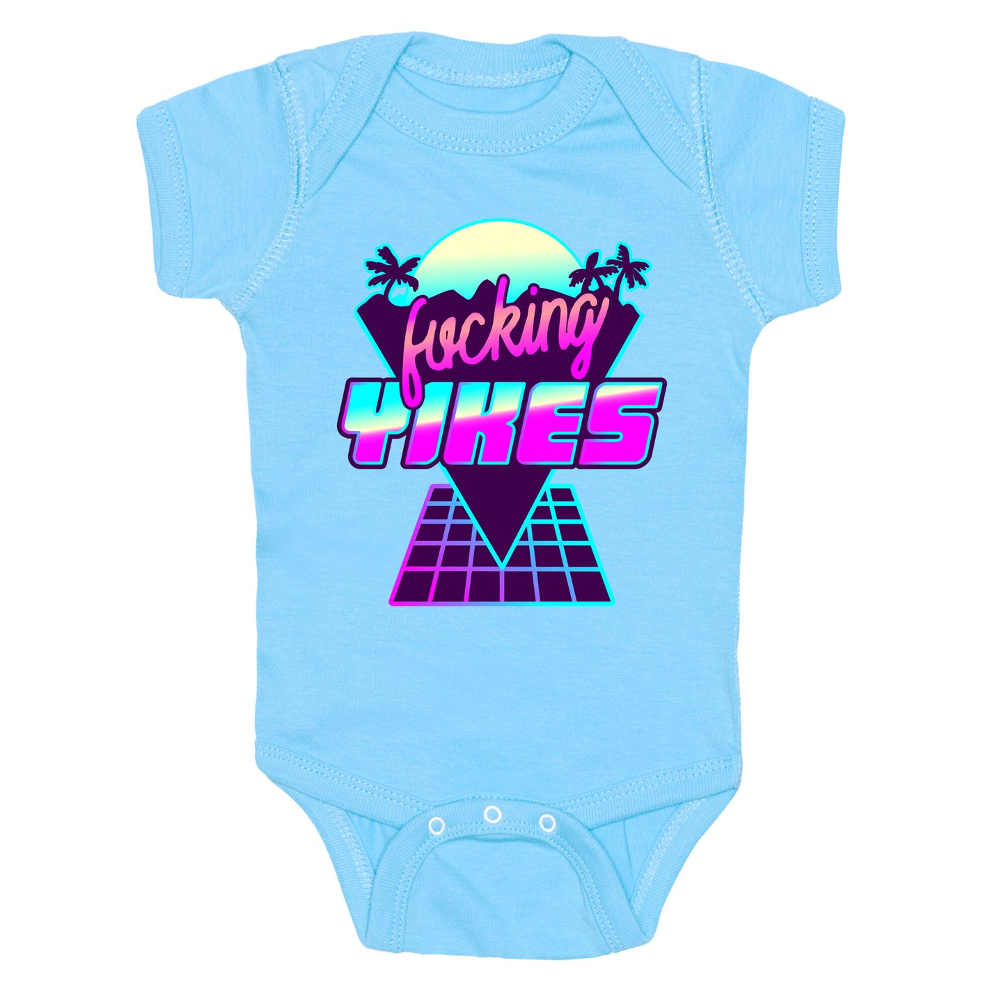 Fucking YIKES Retro Wave Baby One Piece