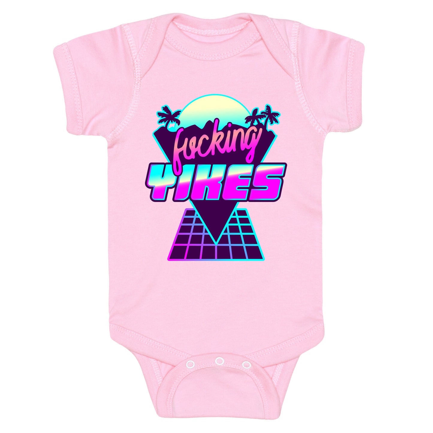 Fucking YIKES Retro Wave Baby One Piece