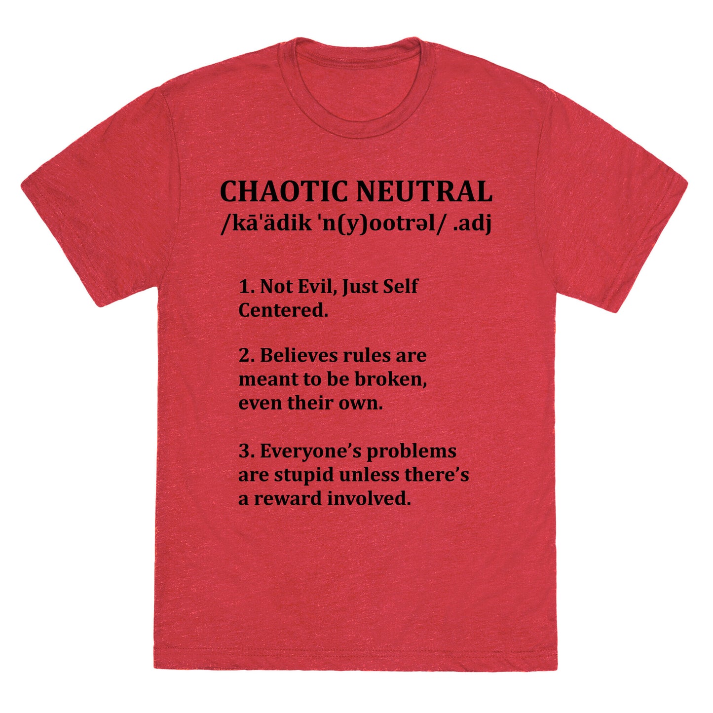 Chaotic Neutral Definition Unisex Triblend Tee