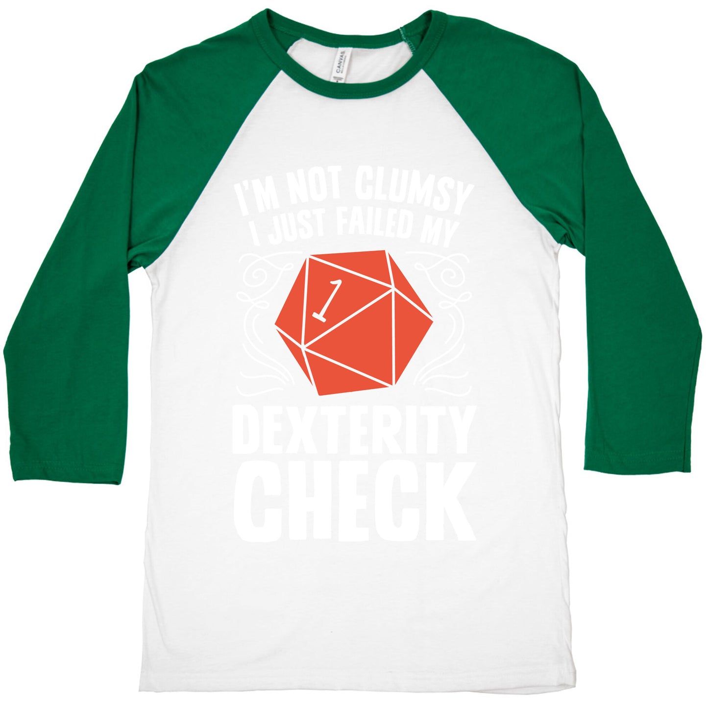 I'm Not Clumsy, I Just Failed My Dexterity Check Baseball Tee