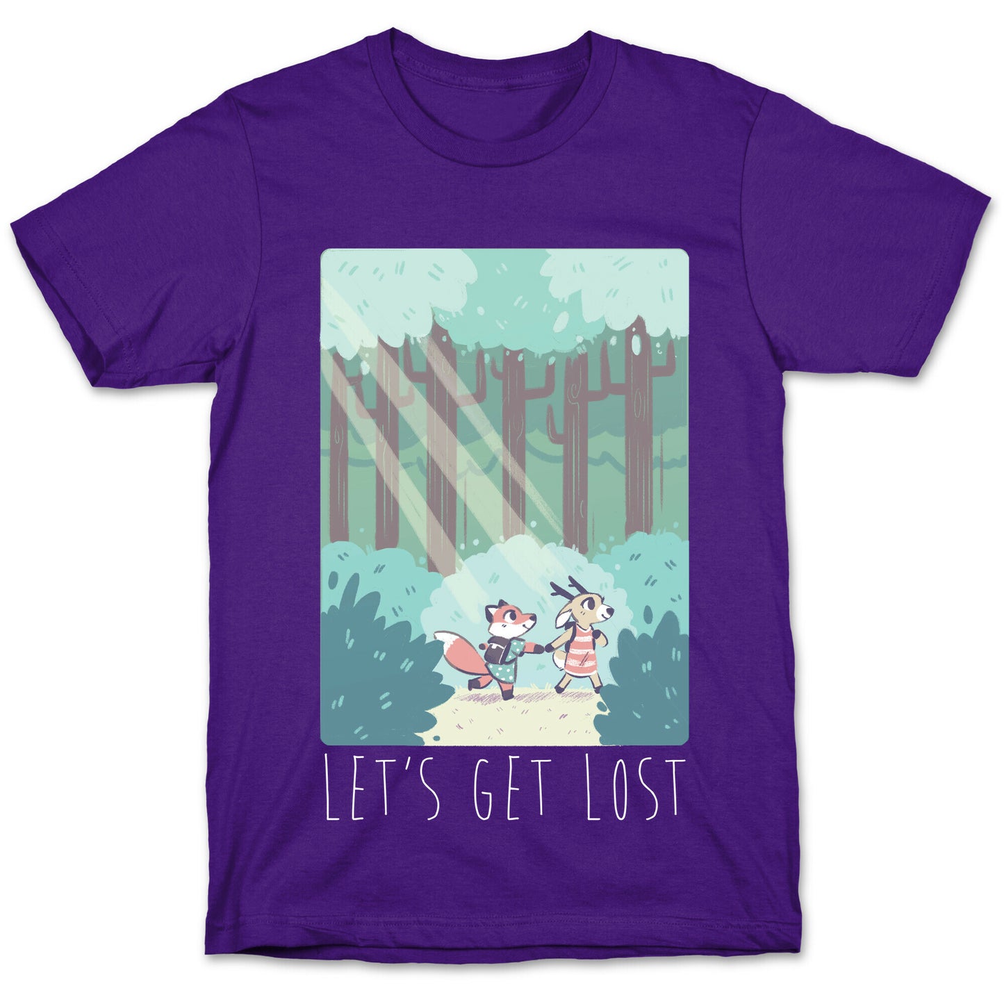Let's Get Lost - Fox and Deer T-Shirt