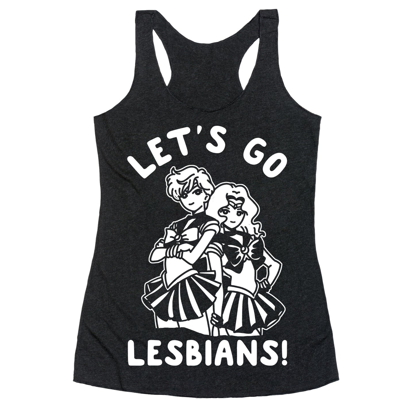 Let's Go Lesbians Uranus Neptune Racerback Tank