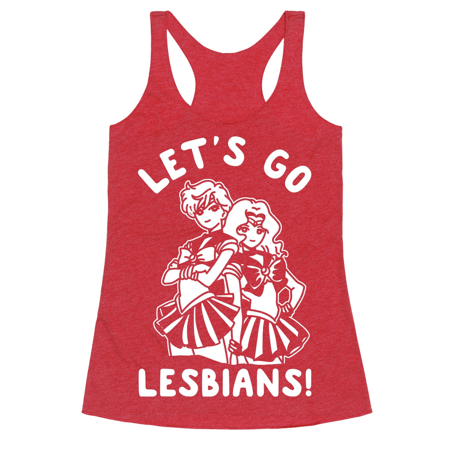 Let's Go Lesbians Uranus Neptune Racerback Tank