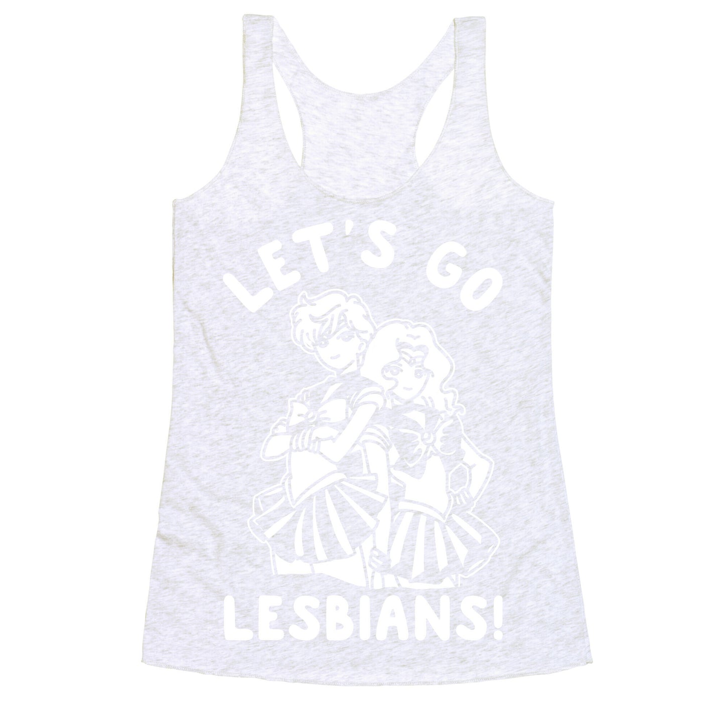 Let's Go Lesbians Uranus Neptune Racerback Tank