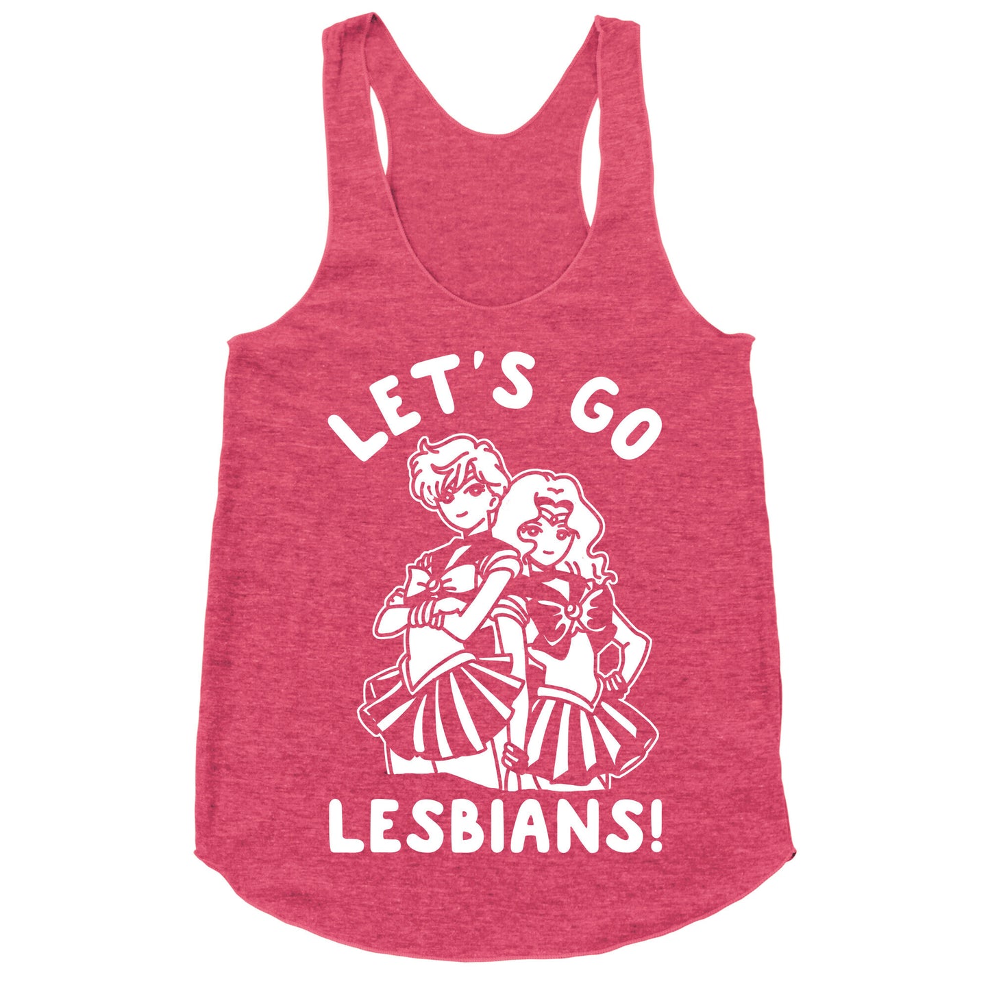 Let's Go Lesbians Uranus Neptune Racerback Tank