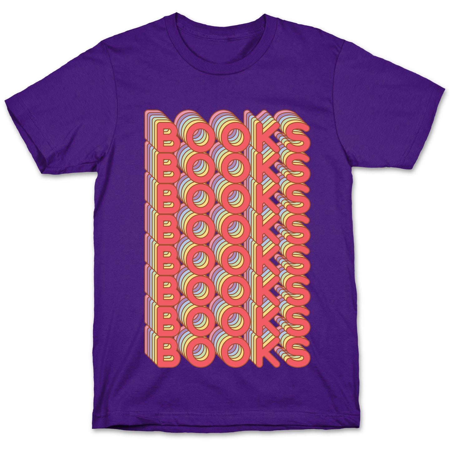 Books Retro Rainbow T-Shirt