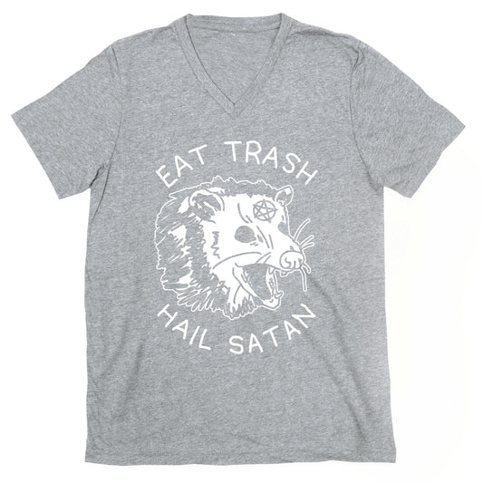 Eat Trash Hail Satan Possum V-Neck