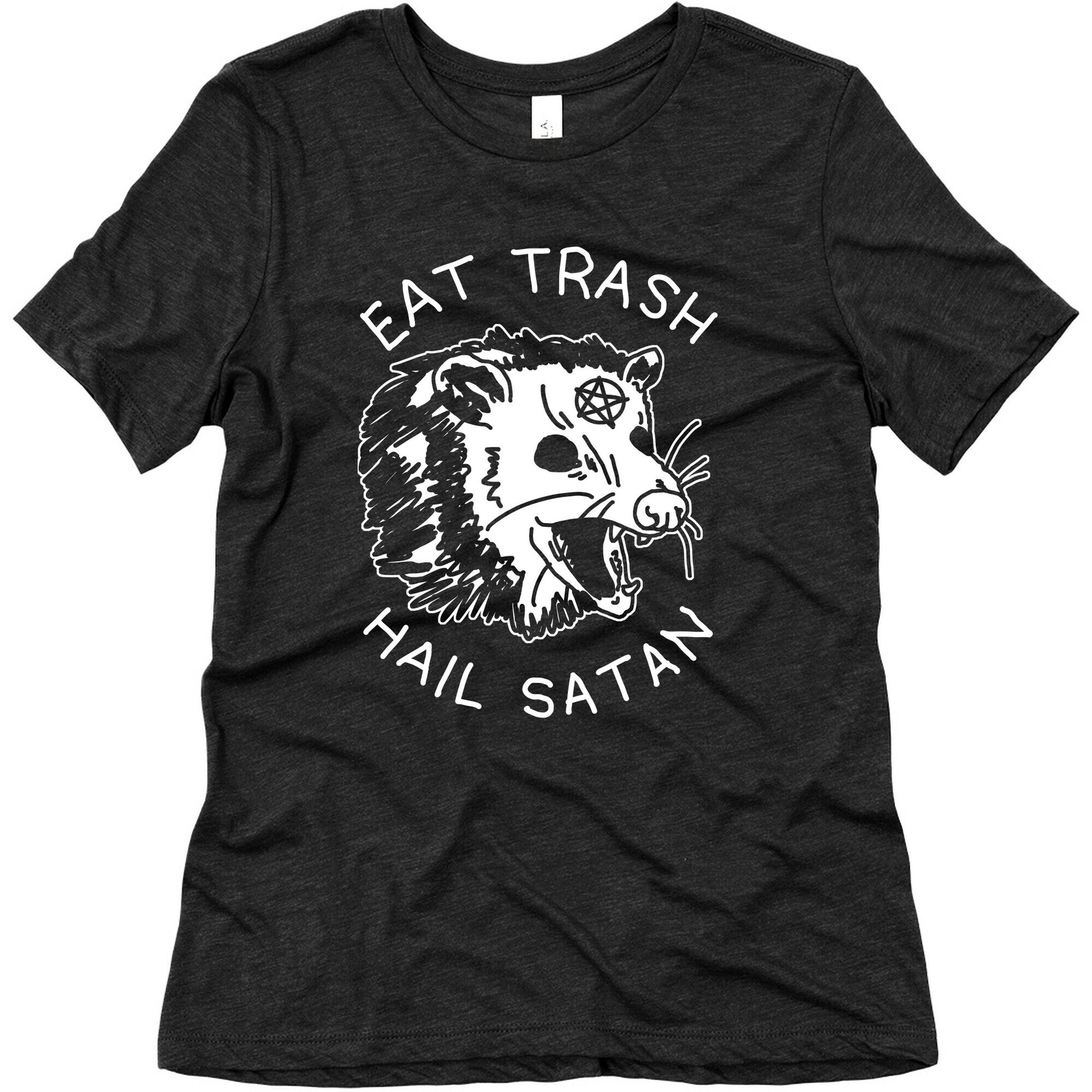 Eat Trash Hail Satan Possum Women's Triblend Tee