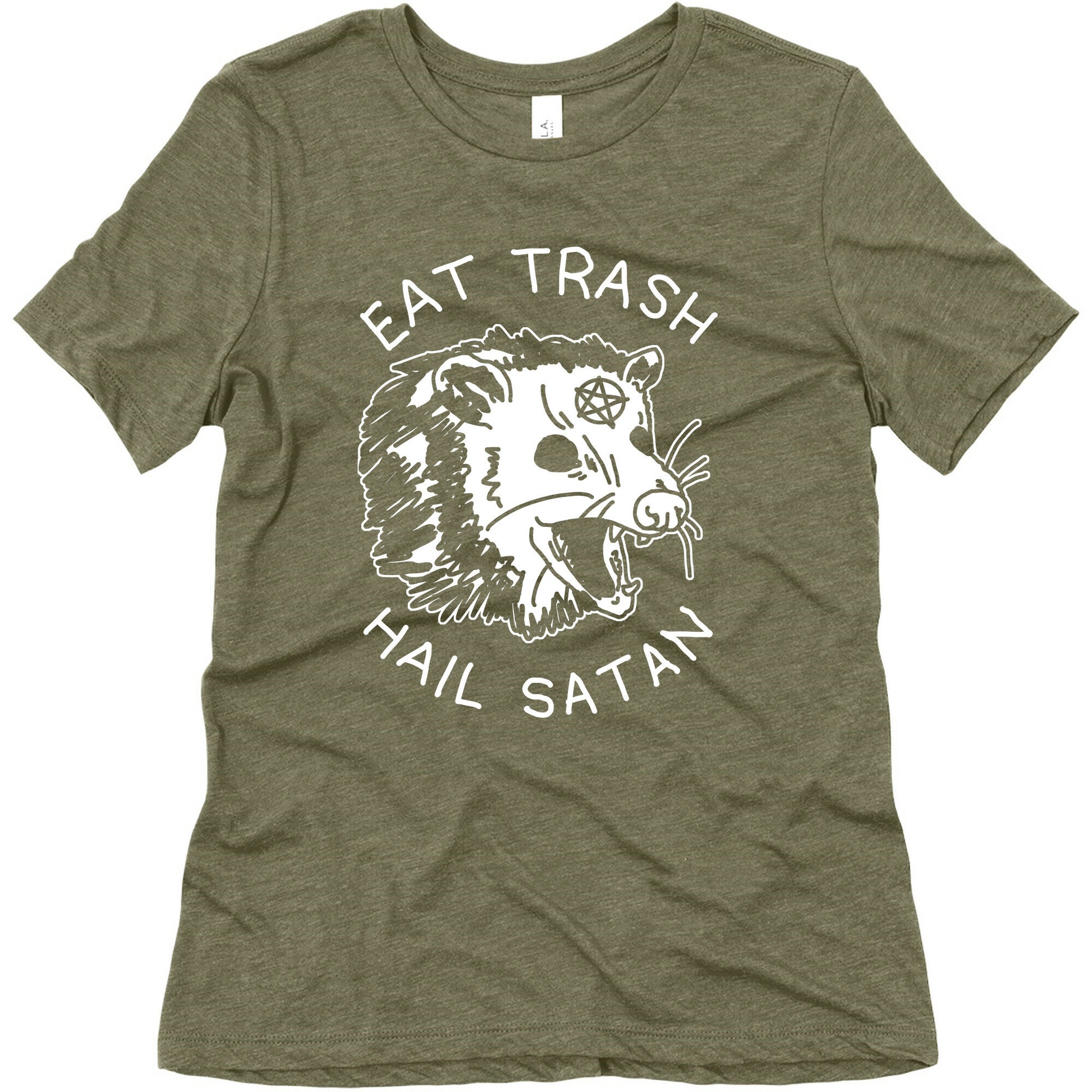 Eat Trash Hail Satan Possum Women's Triblend Tee