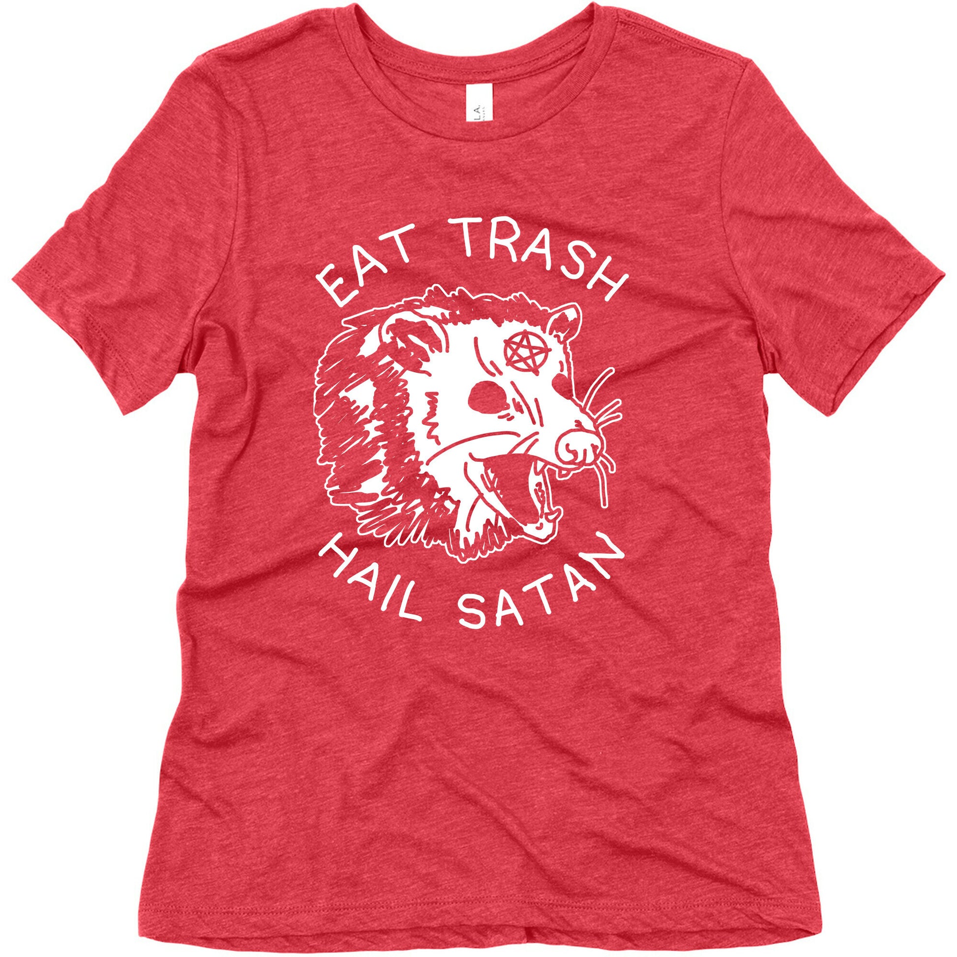 Eat Trash Hail Satan Possum Women's Triblend Tee