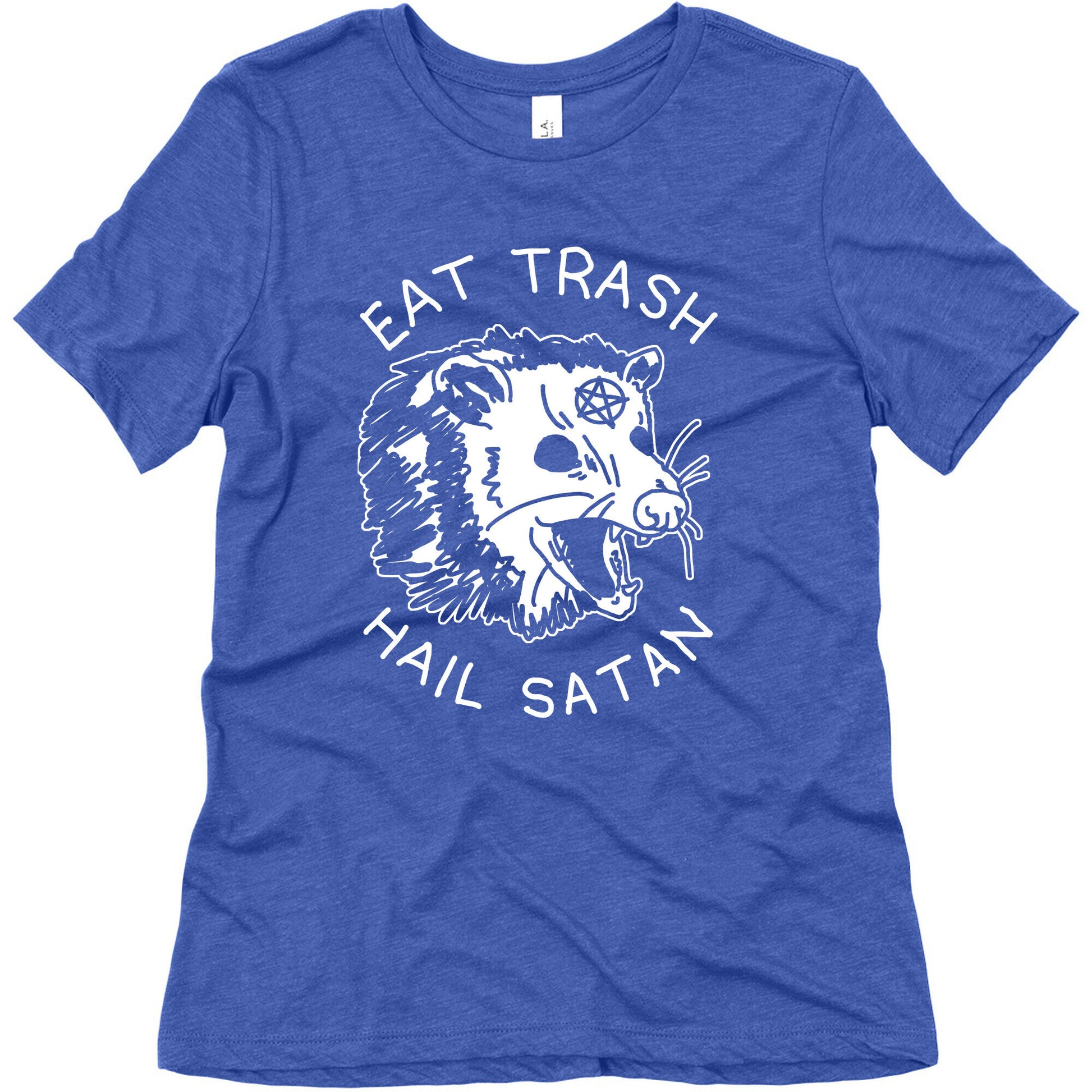 Eat Trash Hail Satan Possum Women's Triblend Tee
