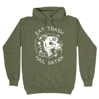 Eat Trash Hail Satan Possum Hoodie