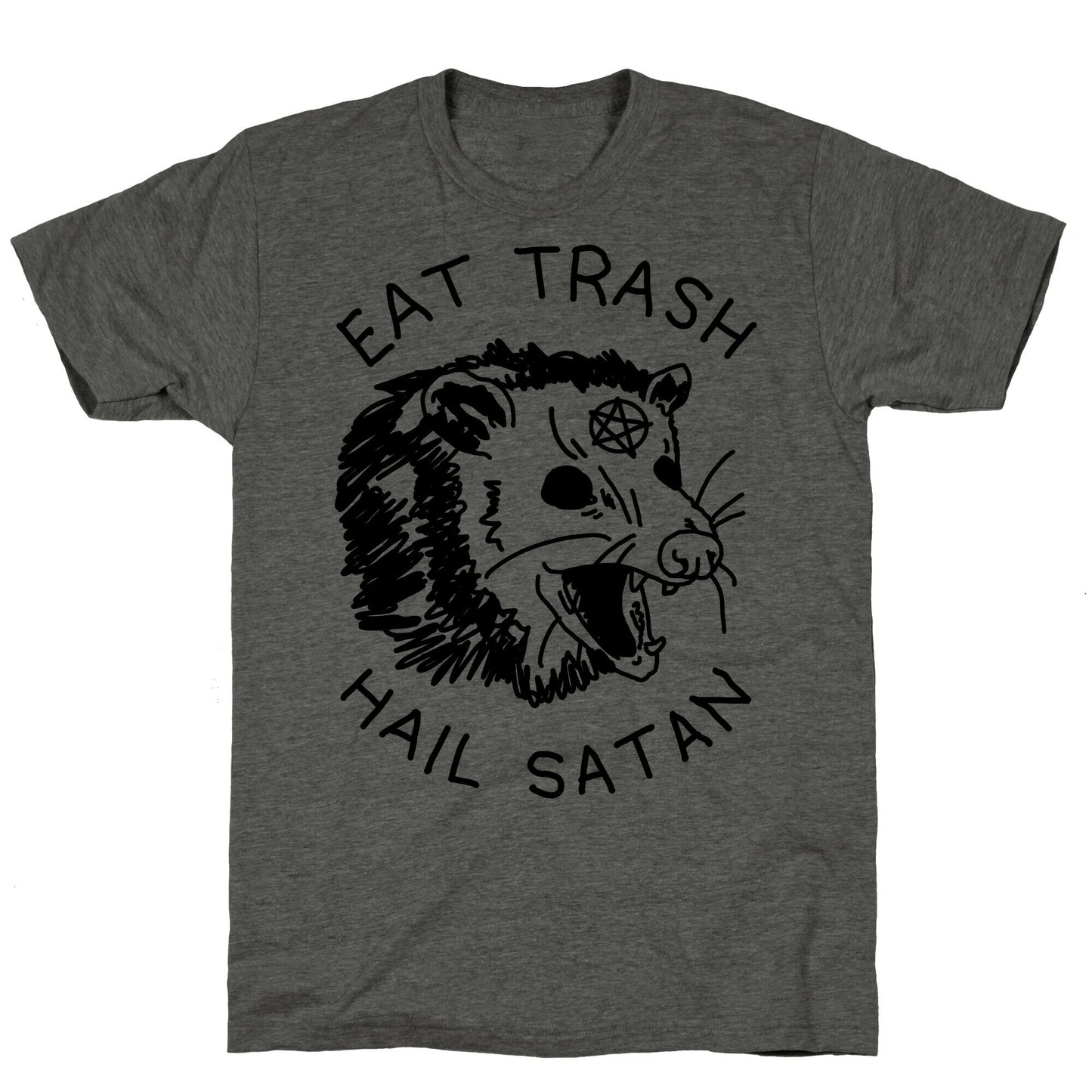 Eat Trash Hail Satan Possum Unisex Triblend Tee