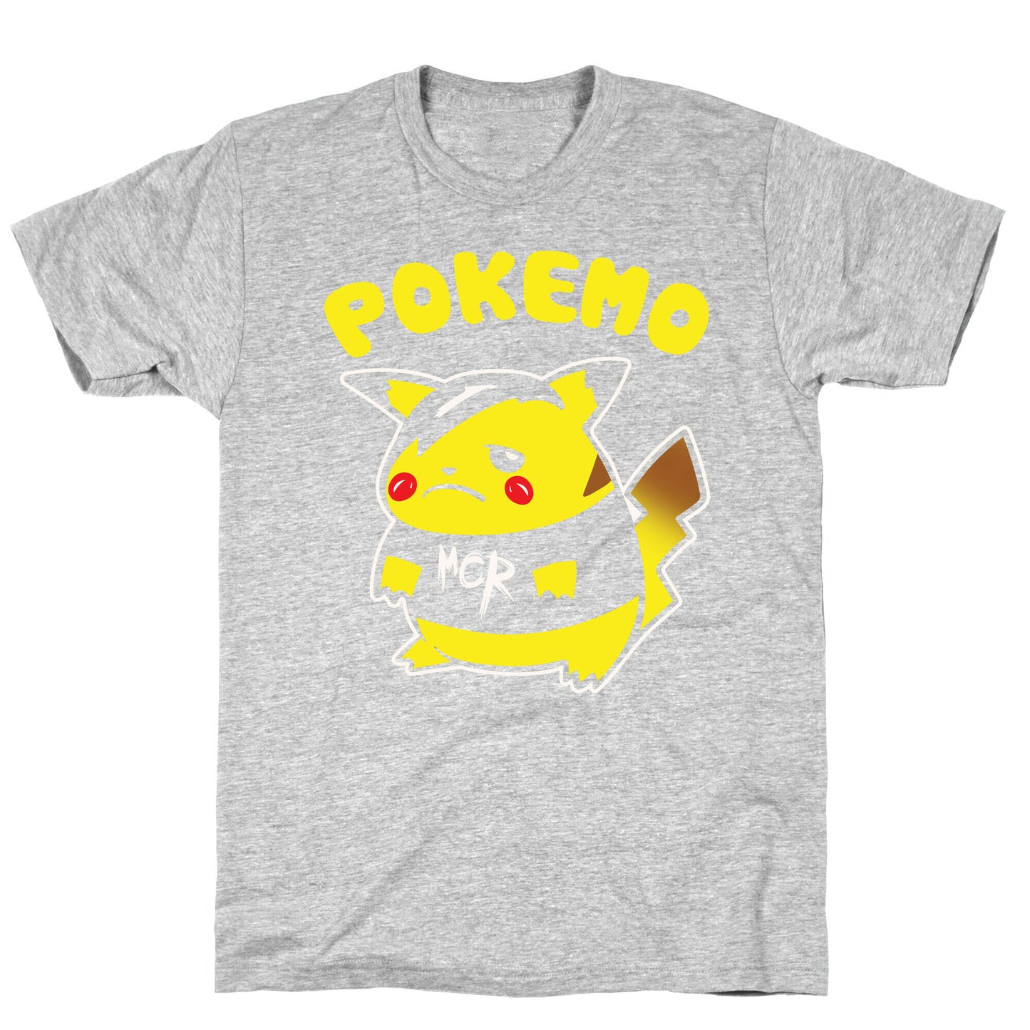 Pokemo Parody White Print T-Shirt